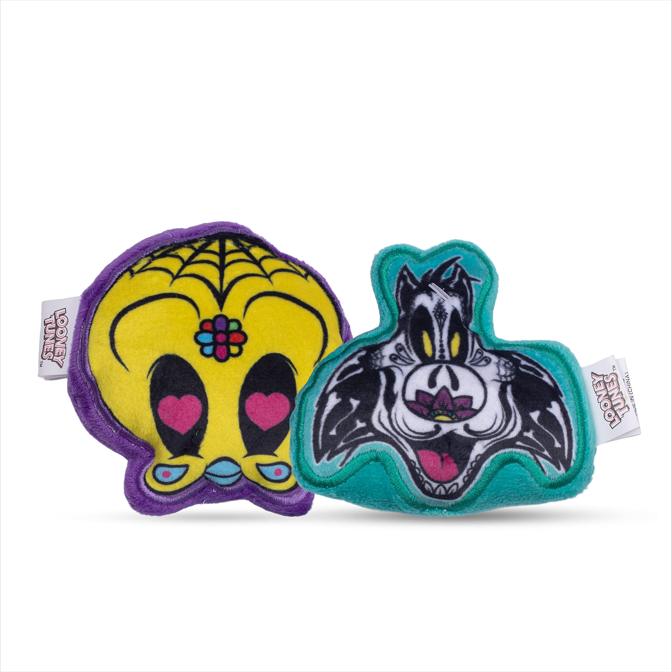 Looney Tunes For Pets Halloween Sylvester The Cat & Tweety Bird Silo Pet Squeaker Toys 2 Piece | Squeaky Dog Toys Small Dog Toys For Small Dogs | Halloween Dog Chew Toys,Ff18363