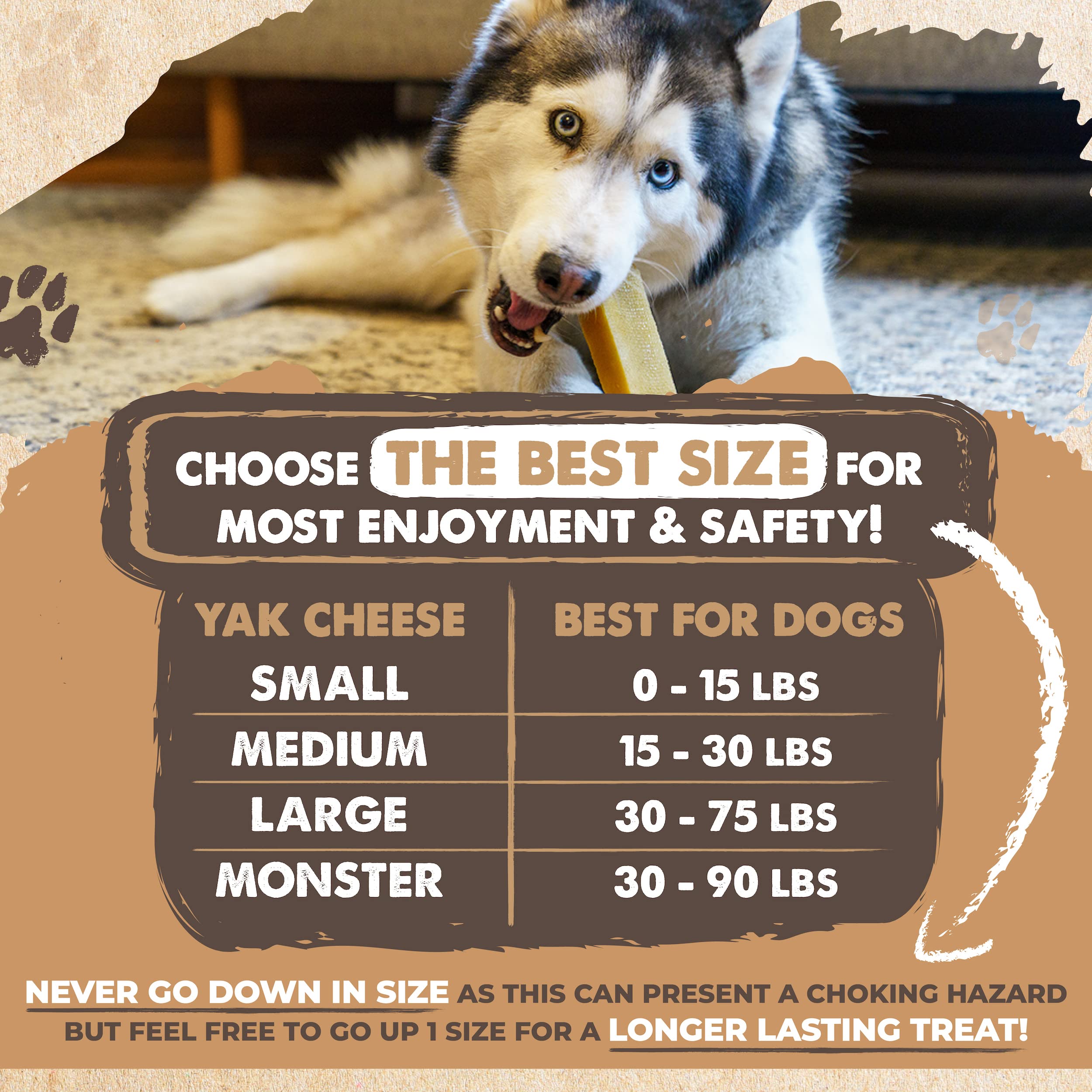 Mighty Paw Yak Cheese Dog Chews | All-Natural Treats for Dogs - High Protein Treat With 68 Grams Of Protein Per Chew - Delicious