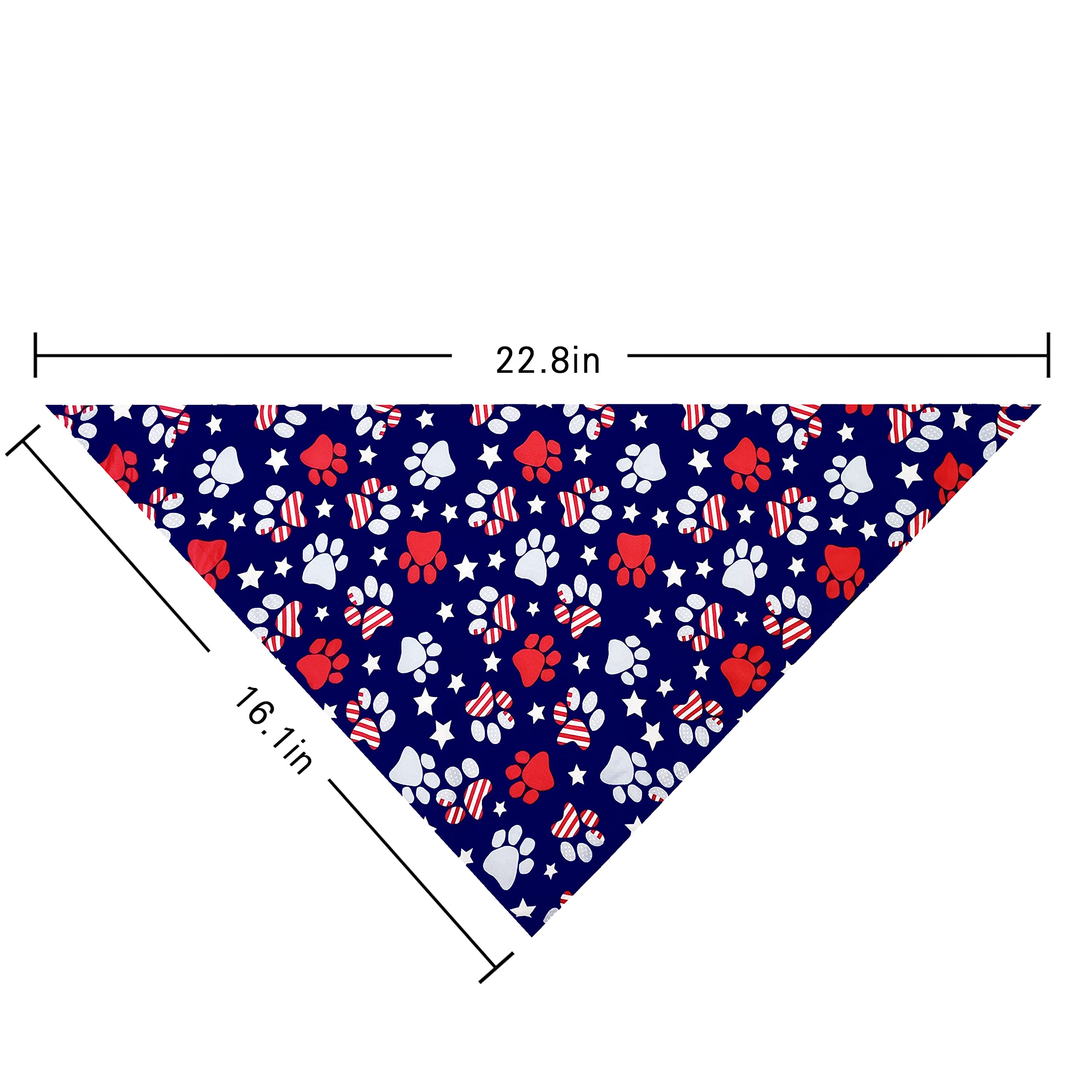 4Th Of July Dog Bandana, American Patriotic Cat Bandana For Large Medium Small Pets Puppies (Small)