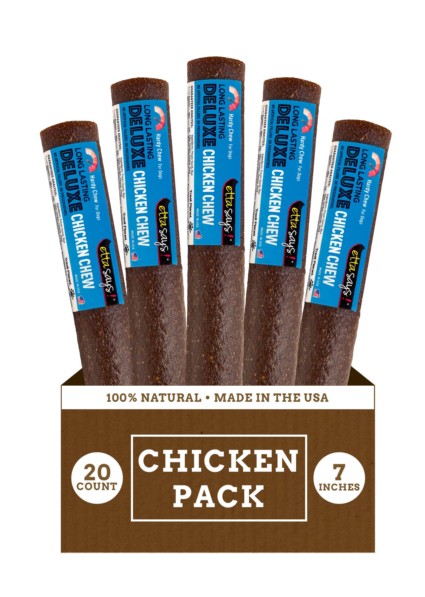 etta says! Deluxe Chews for Dogs - Lamb Dog Treats - Made and Sourced in The USA, Grain-Free, Easy to Digest, Wont Stain Carpet
