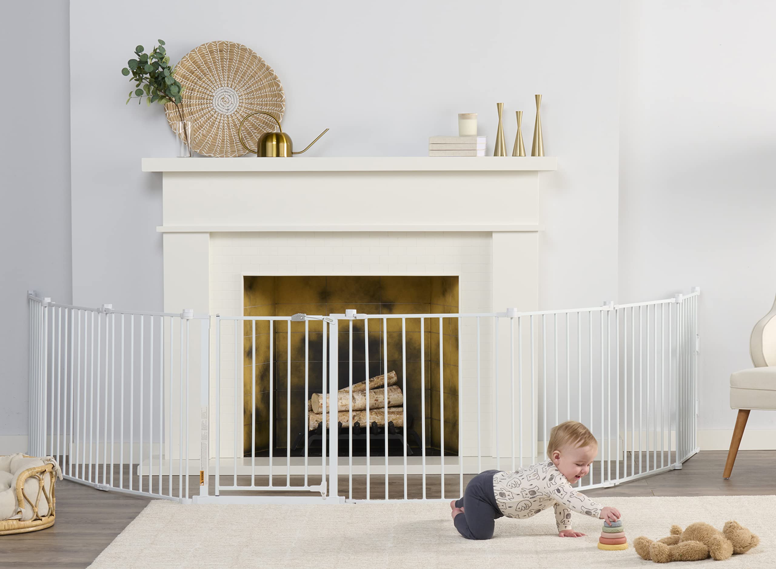 Regalo 194-Inch Super Wide Adjustable Baby Gate and Play Yard, 2-In-1, Bonus Kit, Includes 4 Pack of Wall Mounts
