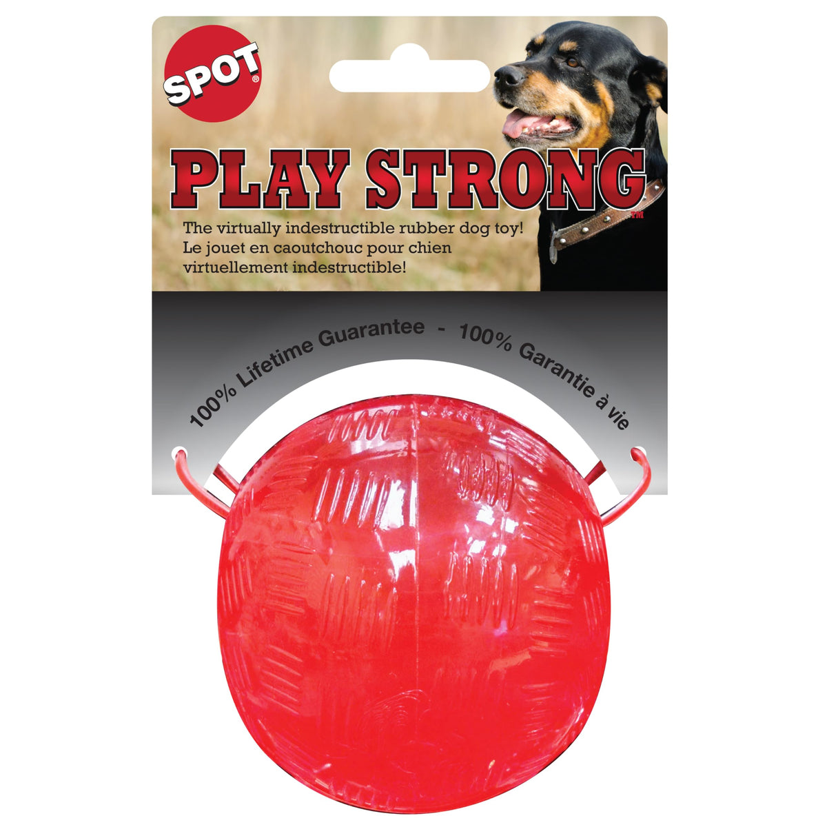 Spot Play Strong Medium Ball 3.25” | Dog Toys For Aggressive Chewers | Indestructible Dog Toys | Bone | Chew Toys For Aggressive Dogs | Interactive Dog Toy | Dog Chew Toys For Aggressive Chewers