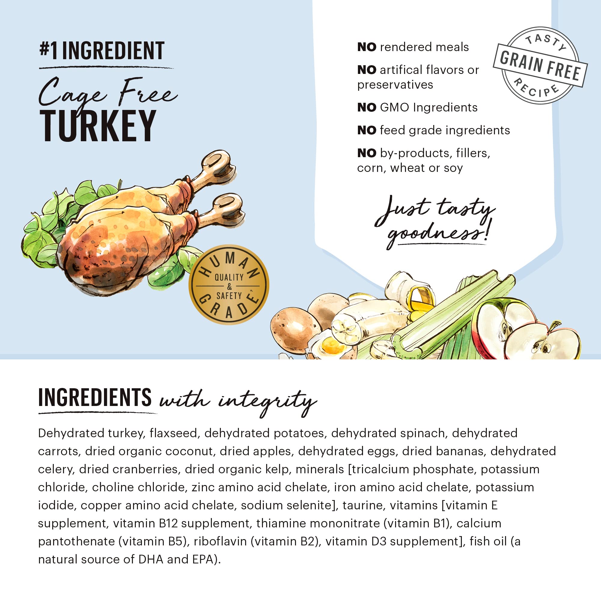 The Honest Kitchen Dehydrated Grain Free Turkey Dog Food, 7 lb Box