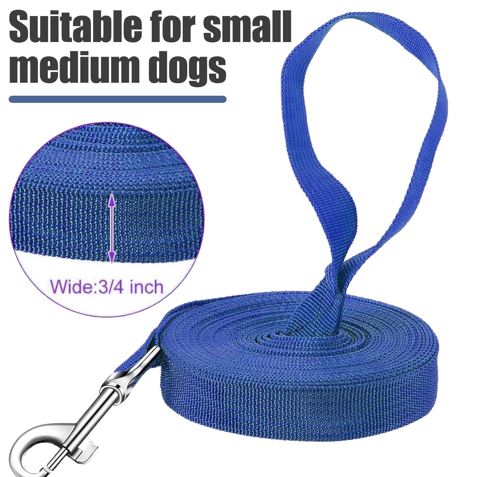 Tanemudo 30 Pack Nylon Dog Training Leash Bulk 5 Ft Puppy Traction Rope For Small And Medium Dogs, Play, Camping, Or Backyard, 1