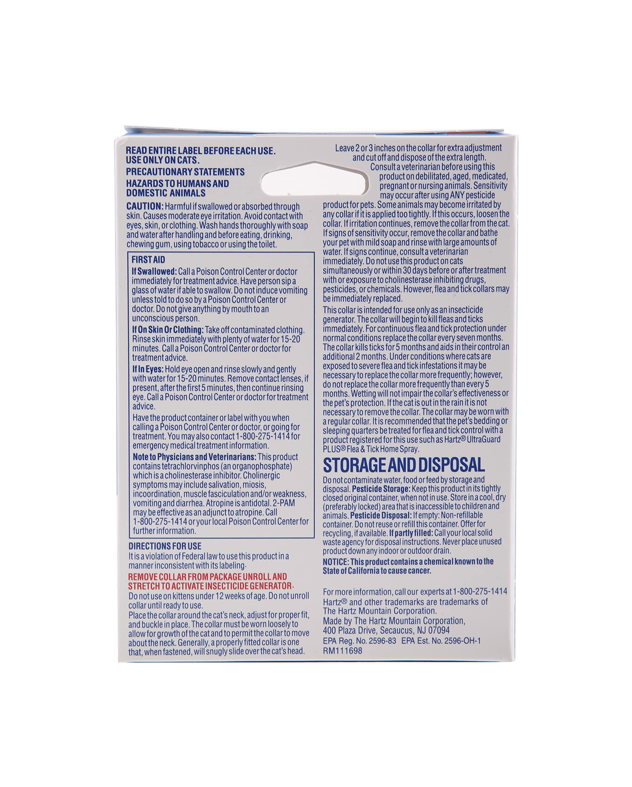 Hartz Ultraguard Flea & Tick Collar For Cats And Kittens, 7 Month Flea And Tick Protection And Prevention, White