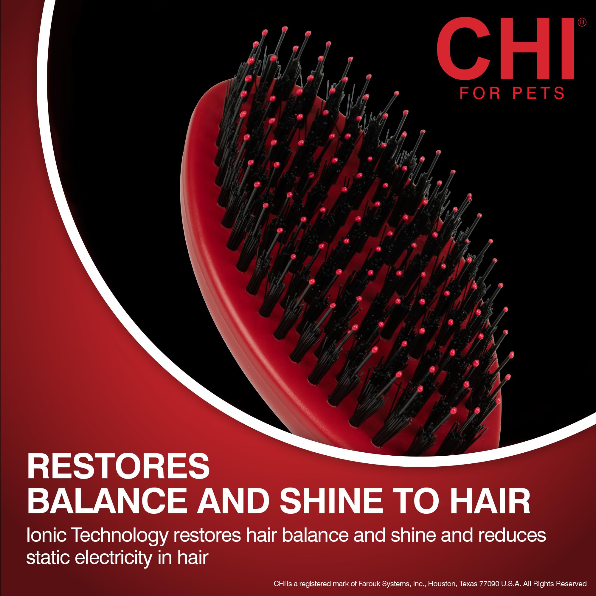 CHI Dog Brush for, Porcupine Brush for Dogs - Grooming Tools for Dogs & Puppies, Removes Mats and Tangles, Ionic Technology, Erg