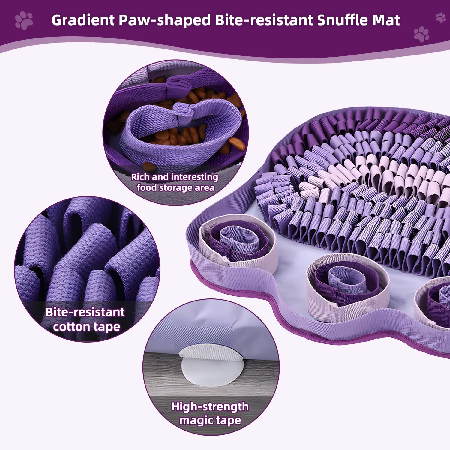 Snuffle Mat For Dogs - Interactive Sniff Mat & Slow Feeder For Dog Training, Stress Relief & Natural Foraging - Non-Slip, Portab