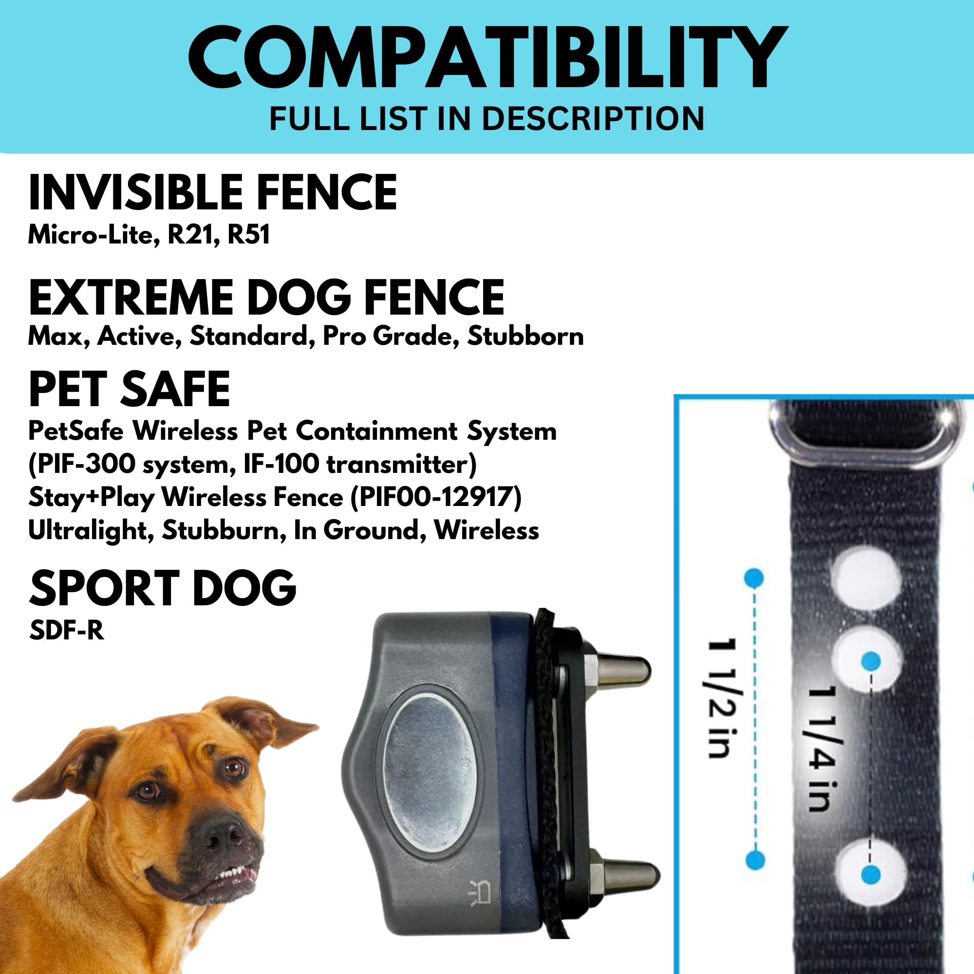 Replacement Strap For E-Collars - Compatible With Petsafe, Invisible Fence, In Ground Fence Systems - Small Size, Bloom Design