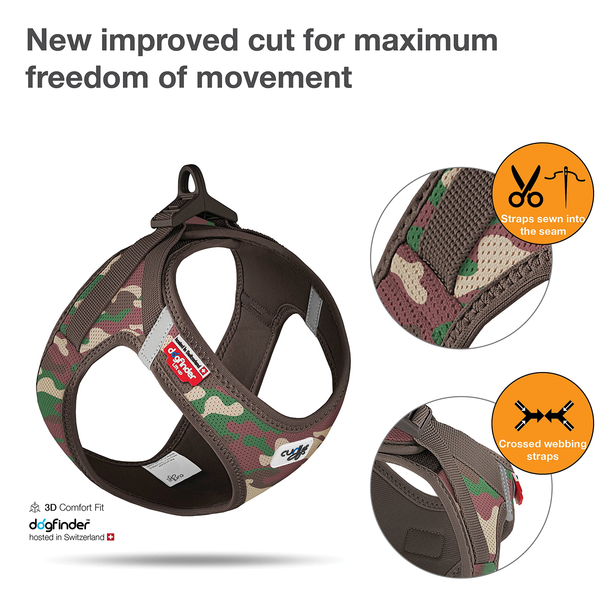 Vest Harness Curli Clasp Air-Mesh Camo L