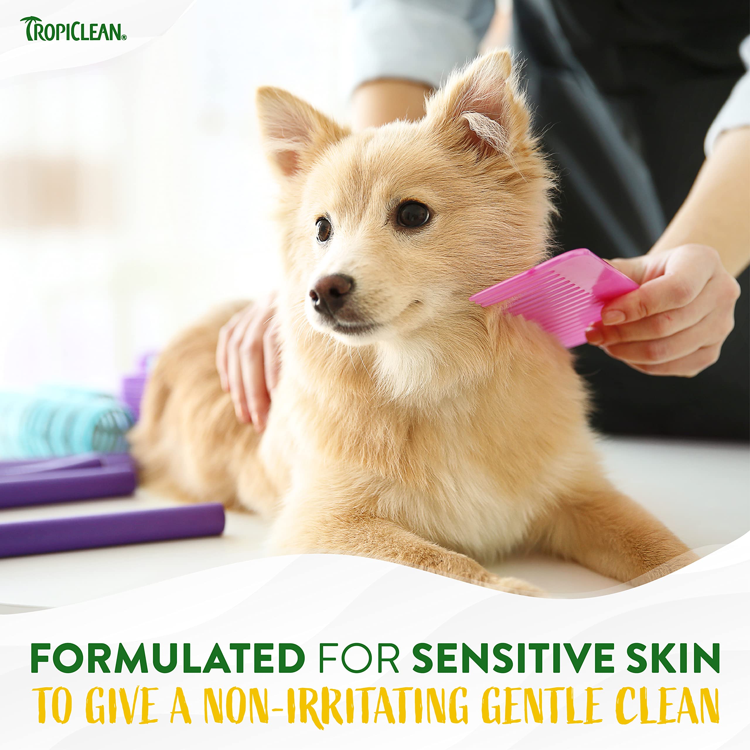 TropiClean Coconut Hypoallergenic Dog Shampoo - Gentle Puppy Shampoo, 1 Gallon, Kitten Friendly, Natural Ingredients, Made in the USA