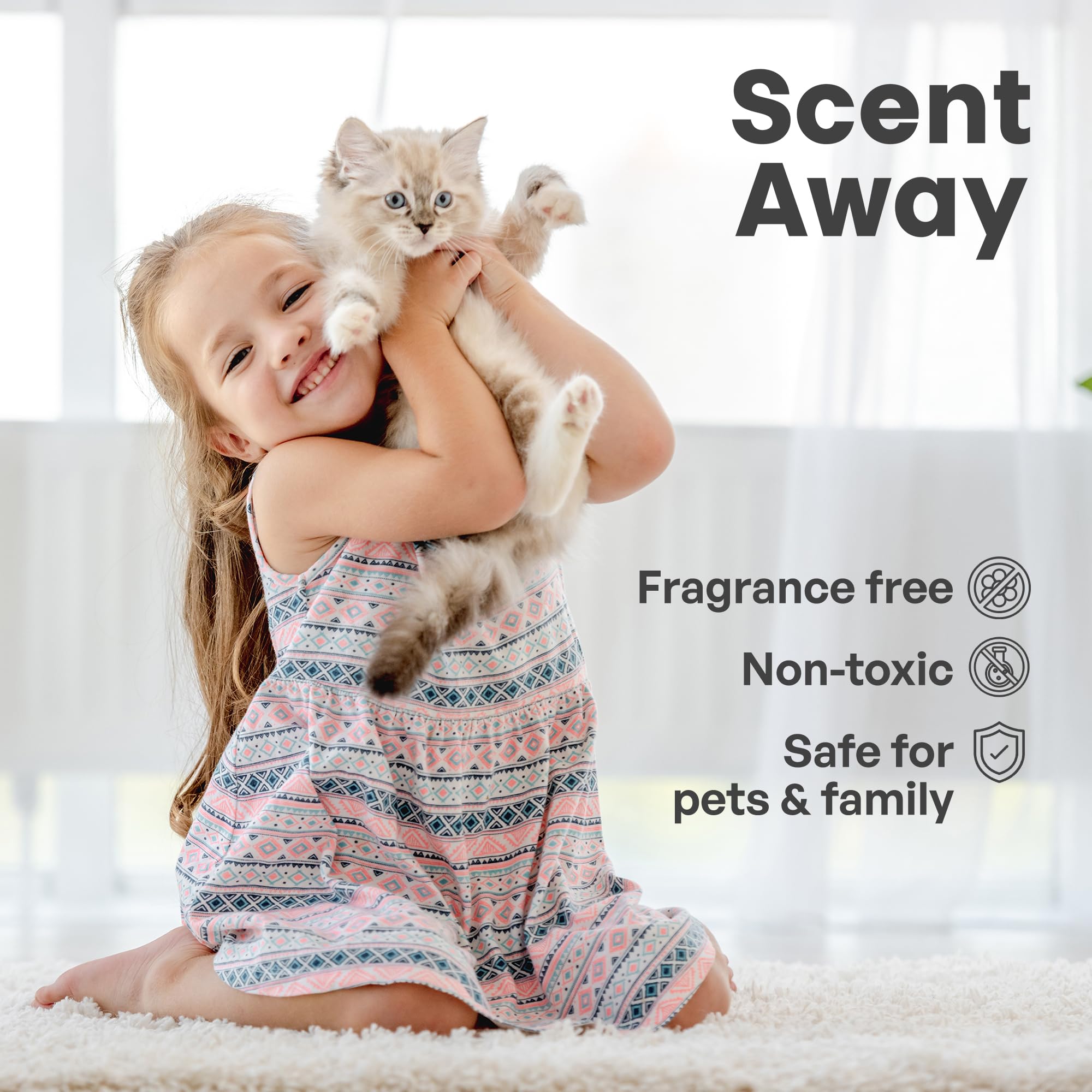 Scent Away Cat Litter Deodorizer Litter Box Odor Eliminator | Fragrance Free Cat Litter Deodorizer With Active Carbon | Eliminates Cat Odors And Smells To Keep Your Home Fresh And Clean (Pack Of 1)