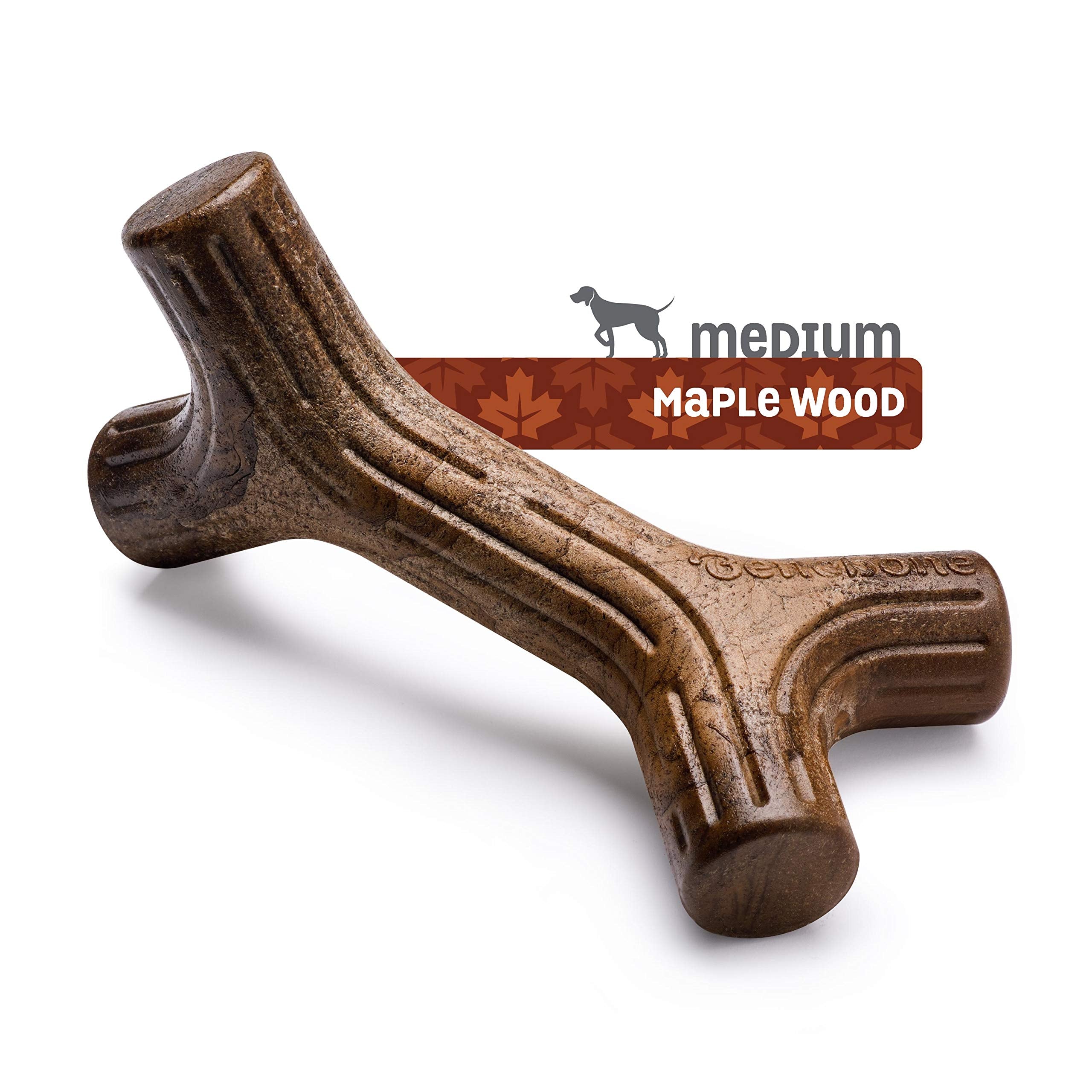 Benebone Maplestick Durable Dog Chew Toy For Aggressive Chewers, Real Maplewood, Made In Usa, Medium
