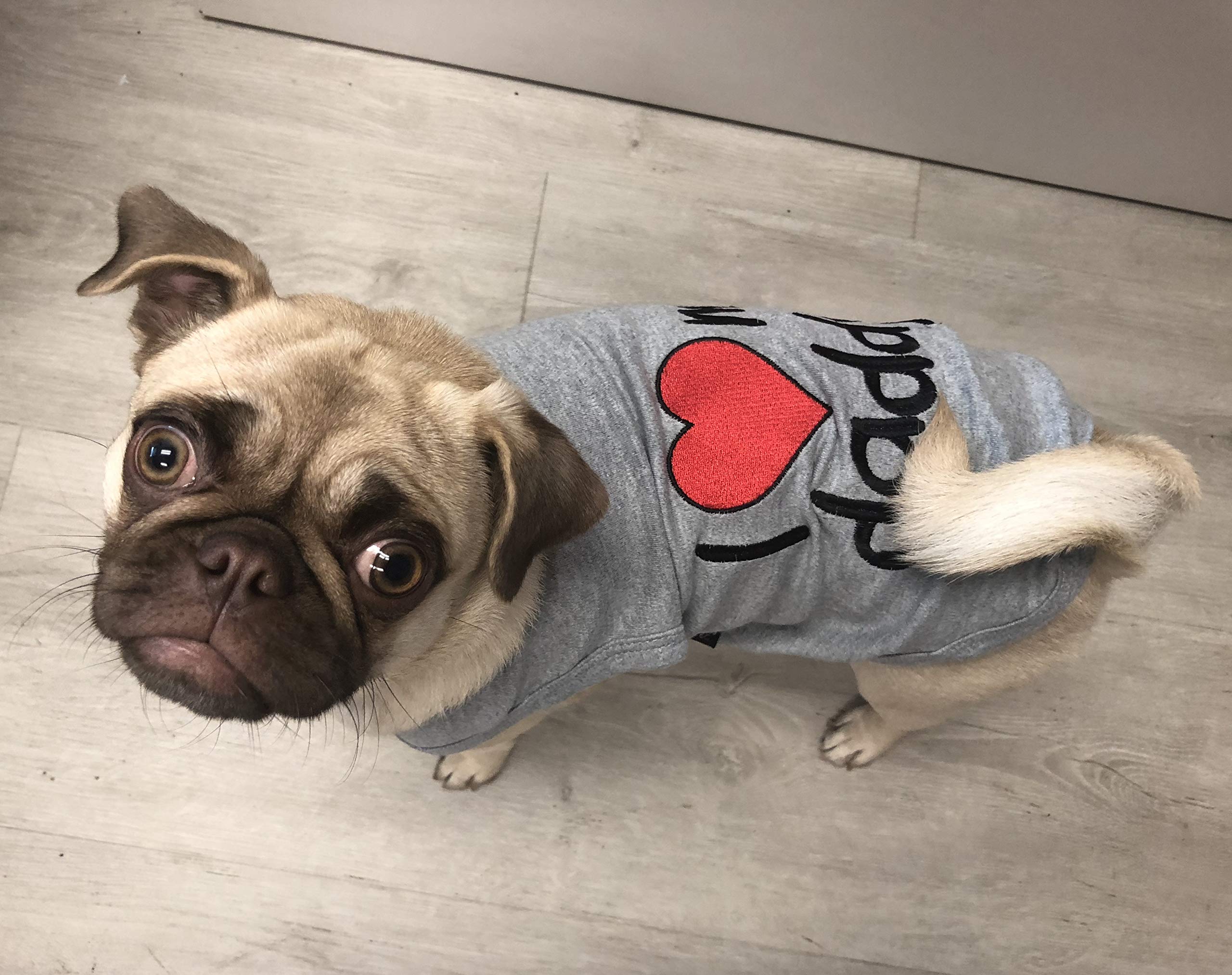 Parisian Pet Unisex Dog T-Shirt - Embroidered 'I Love My Daddy' Fathers Day Dog Tee Shirts - Breathable, Sleeveless Pet Clothes - Dog Shirt For Large Dogs - 3Xl