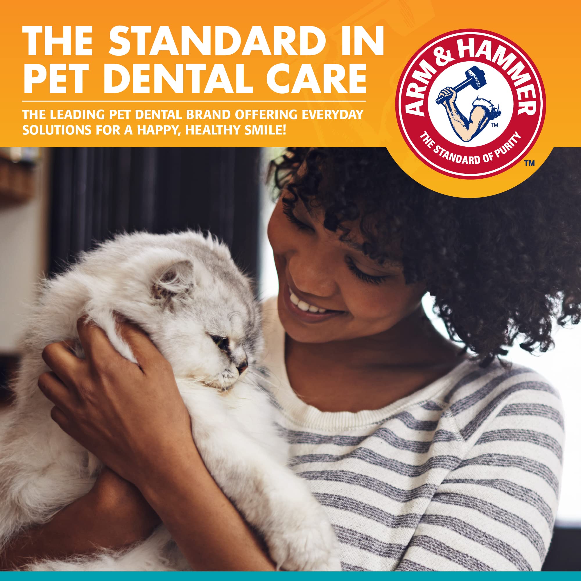 Arm & Hammer Fresh Breath Dental Kit for Kittens | Cat Toothbrush and Toothpaste with Baking Soda | Cat Oral Care, Cat Dental Ki