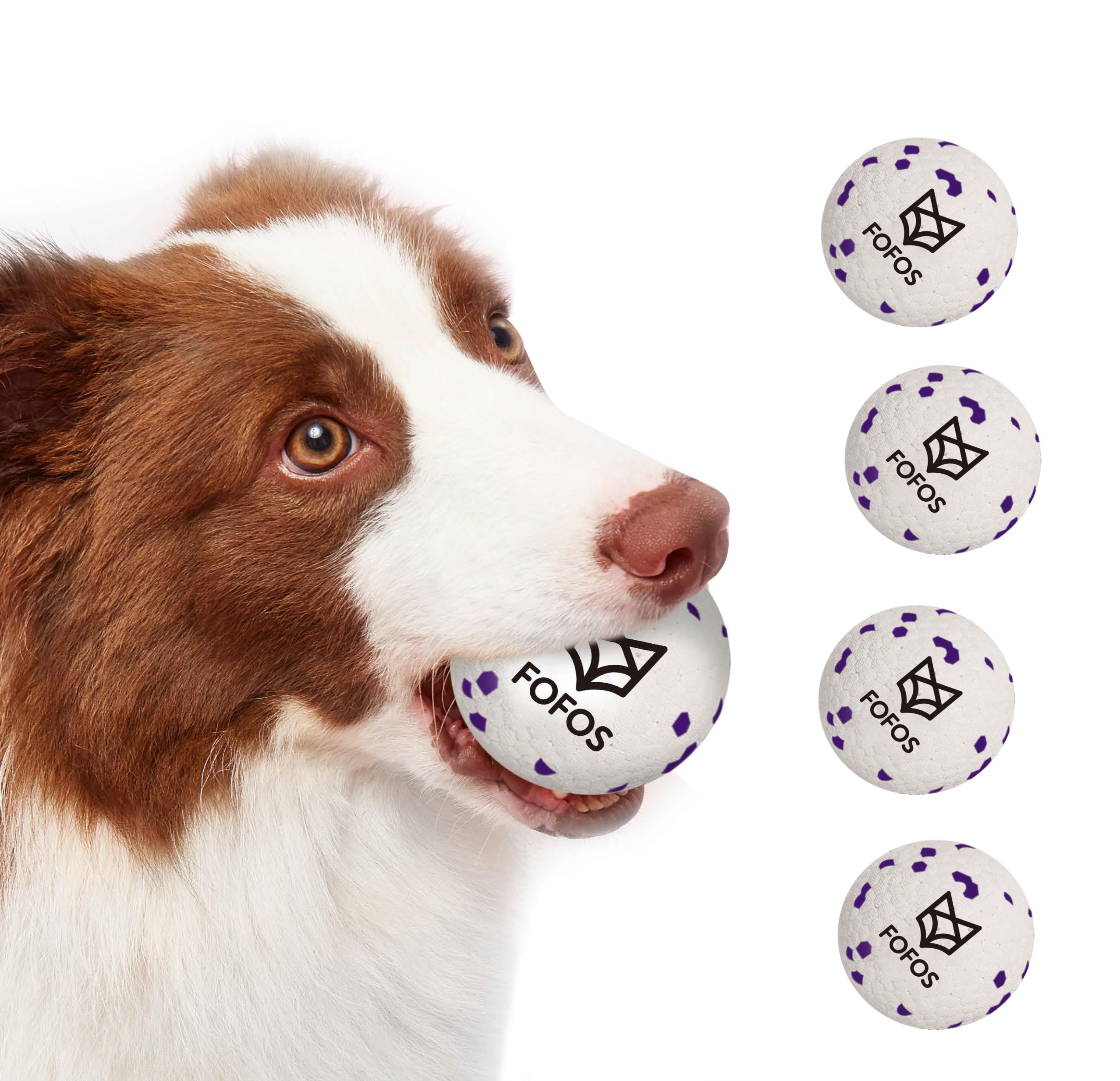 Fofos Dog Balls Chew Toys Tennis Ball For Aggressive Chewers Teething Molar Toys Water Toy Interactive Fetch Balls Gift Set For 