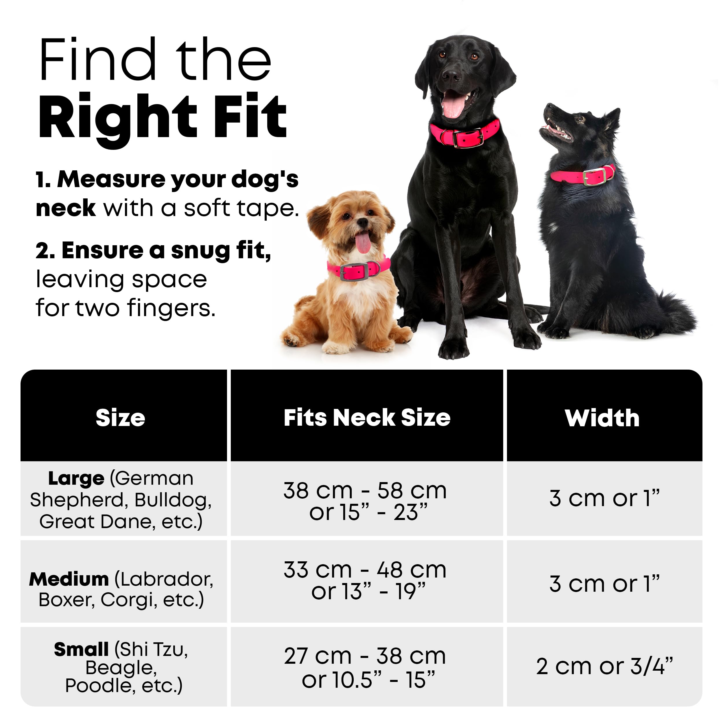 Regal Dog Products Large Pink Waterproof Dog Collar and Leash Set | Heavy Duty Double Buckle & D Ring - 5'ft Leash | Adjustable