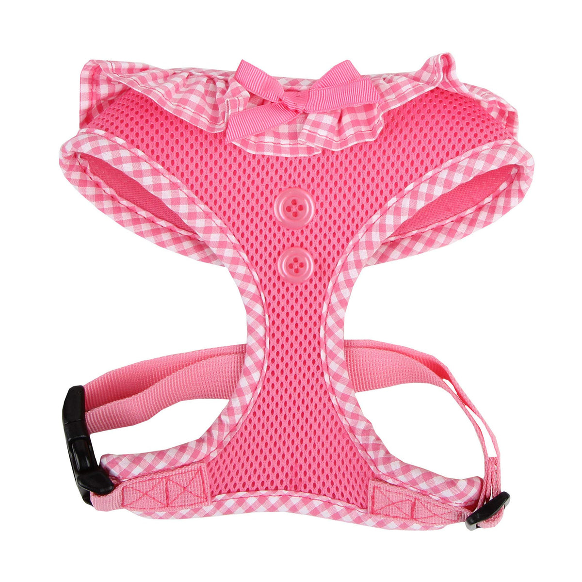 Puppia Vivien Dog Harness Over-The-Head All Season Cute No Pull No Choke Walking Training Adjustable For Small Dog, Pink, X-Small