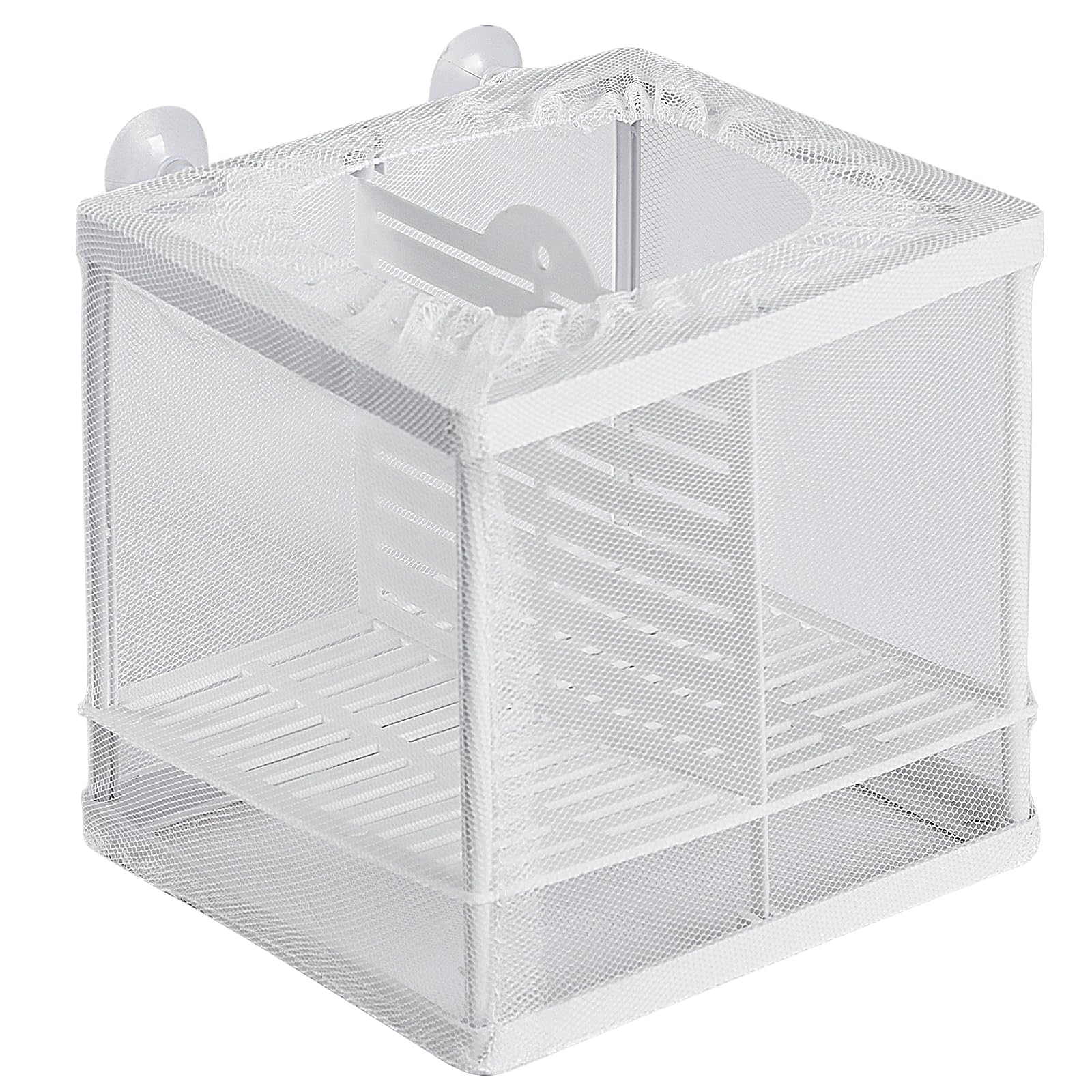 Pawfly Aquarium Breeder Net With Nylon Mesh & Suction Cups - Small Isolation Box For Baby Fish & Shrimp