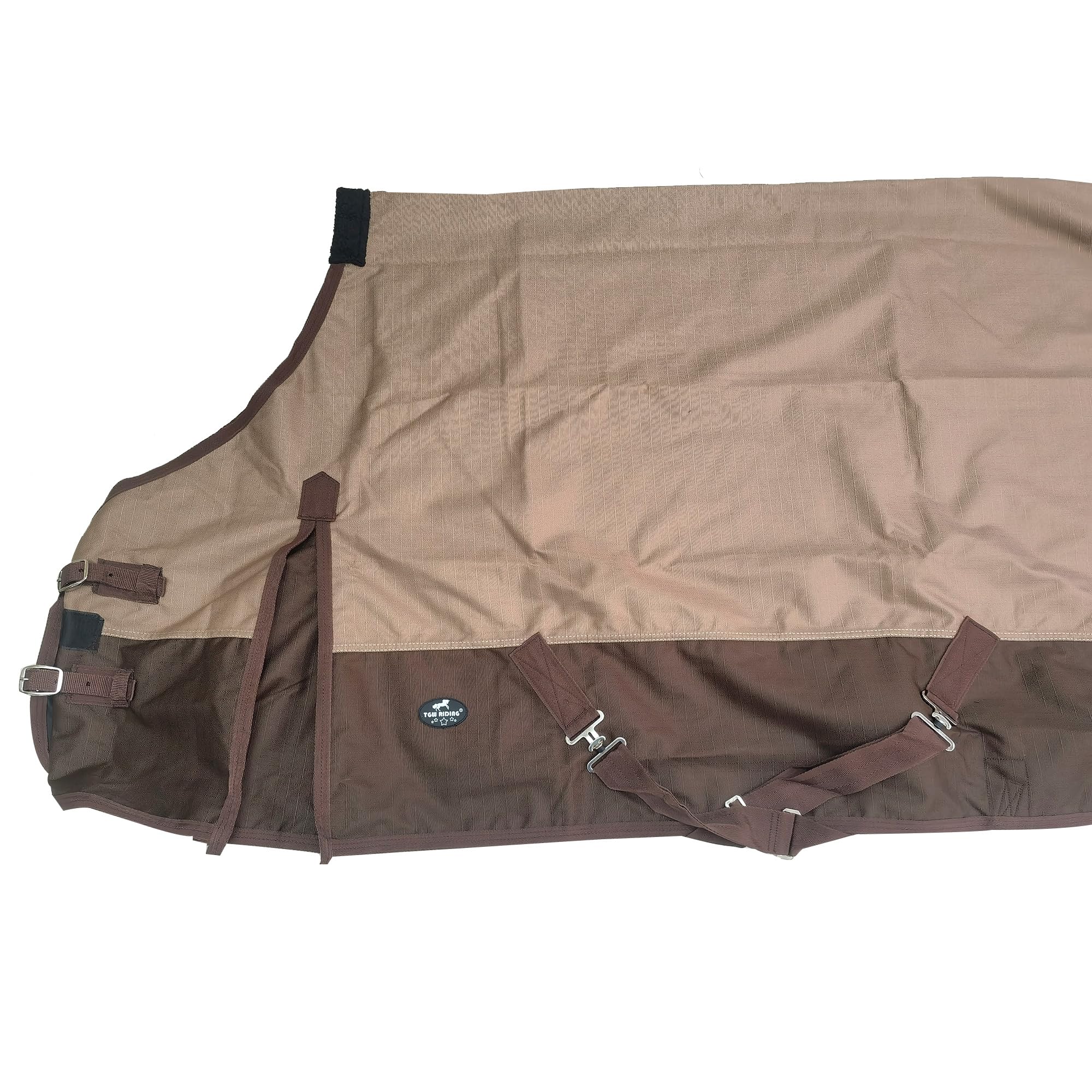 1200Denier Waterproof And Breathable Horse Sheet Tgw Riding Horse Blanket Standard Neck Turnout Sheet (70', Tan/Brown)