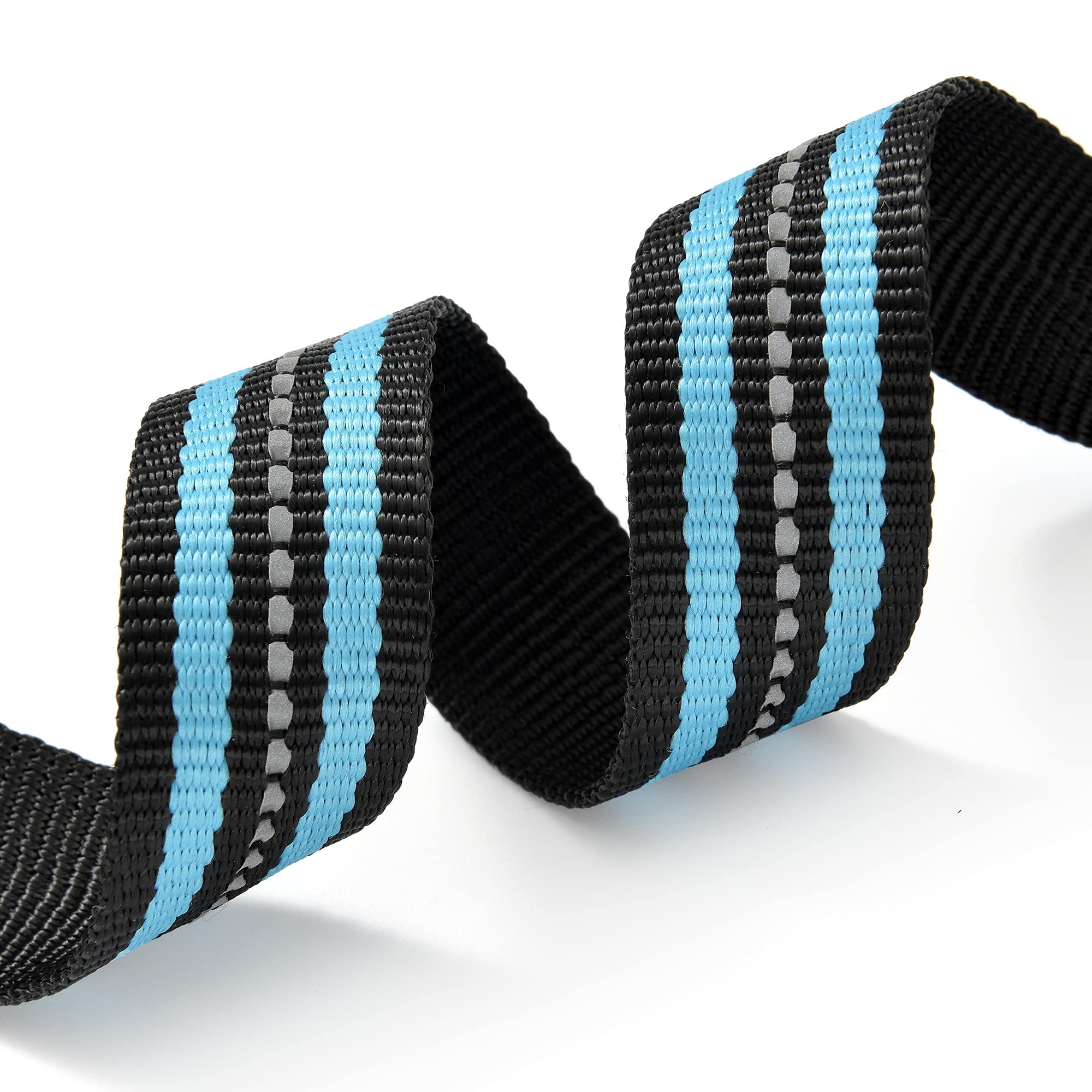 Mile High Life Reflective Dog Collar | Nylon Pet Collars Wiith Buckle | Light Weight Puppy Collars | Light Blue Dog Collars For Large Dogs (Light Blue, L)