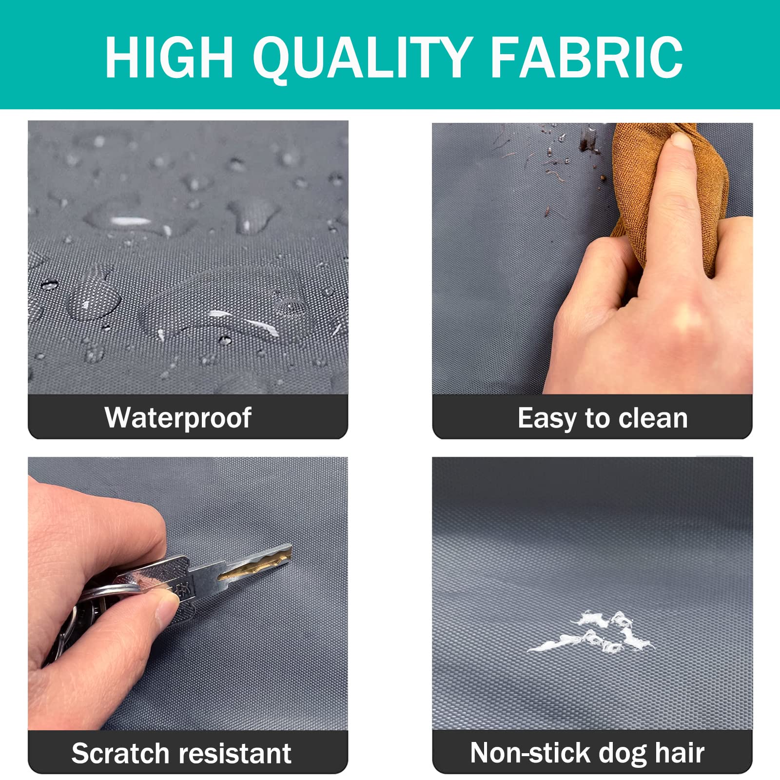 Dalema Dog Bed Cover 36L X 27W X 4H Inch.Waterproof Heavy Duty Durable Oxford Dog Bed Replacement Covers.Zipped Washable Removab