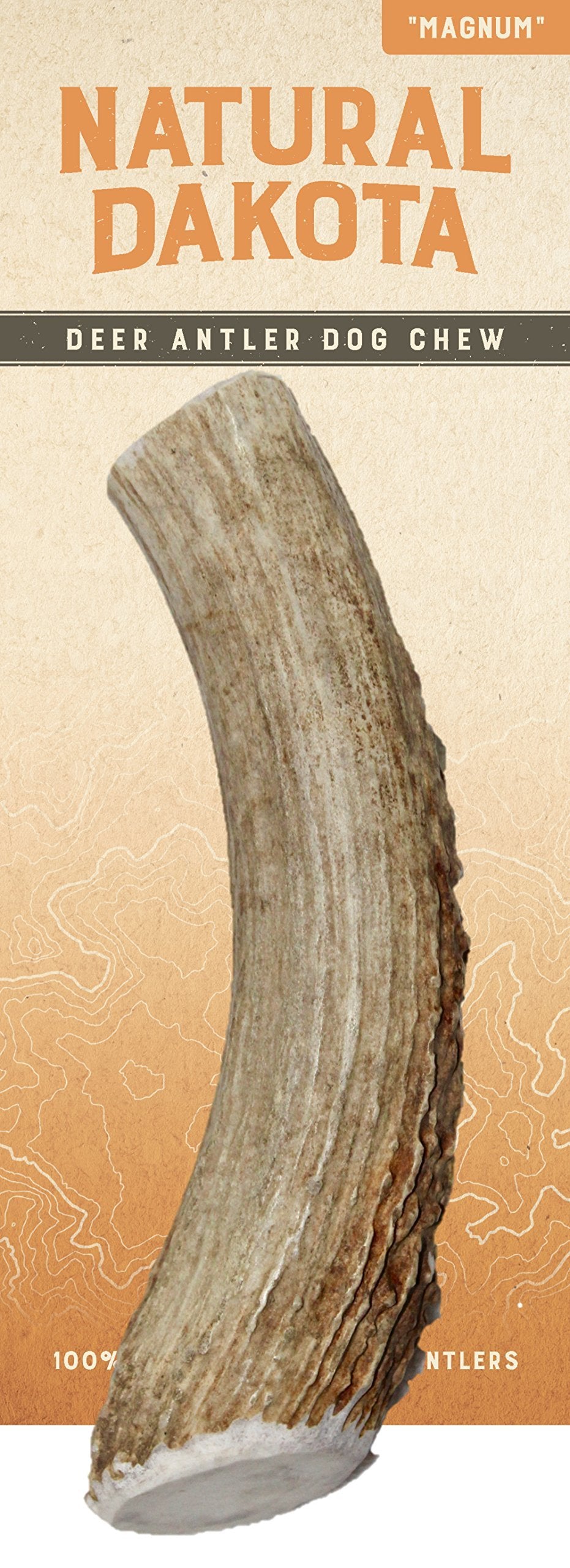 Natural Dakota Premium Deer Antler Chew Toys (X-Large) Magnum