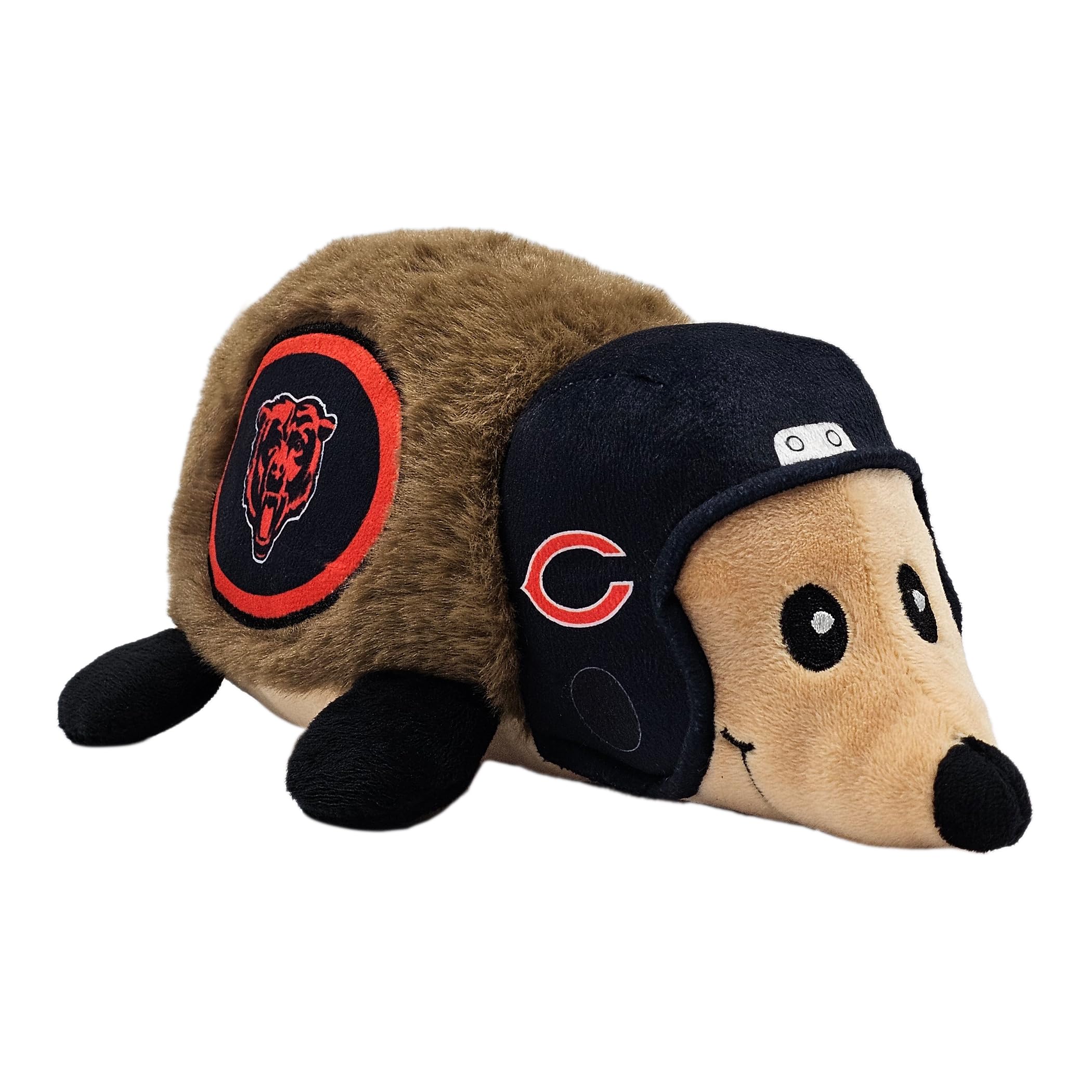 Nfl Chicago Bears Plush Hedgehog Toy For Dogs & Cats, Cool Soft Pet Toy For Fun And Interactive Play, Dog Chew Toy With Squeaker