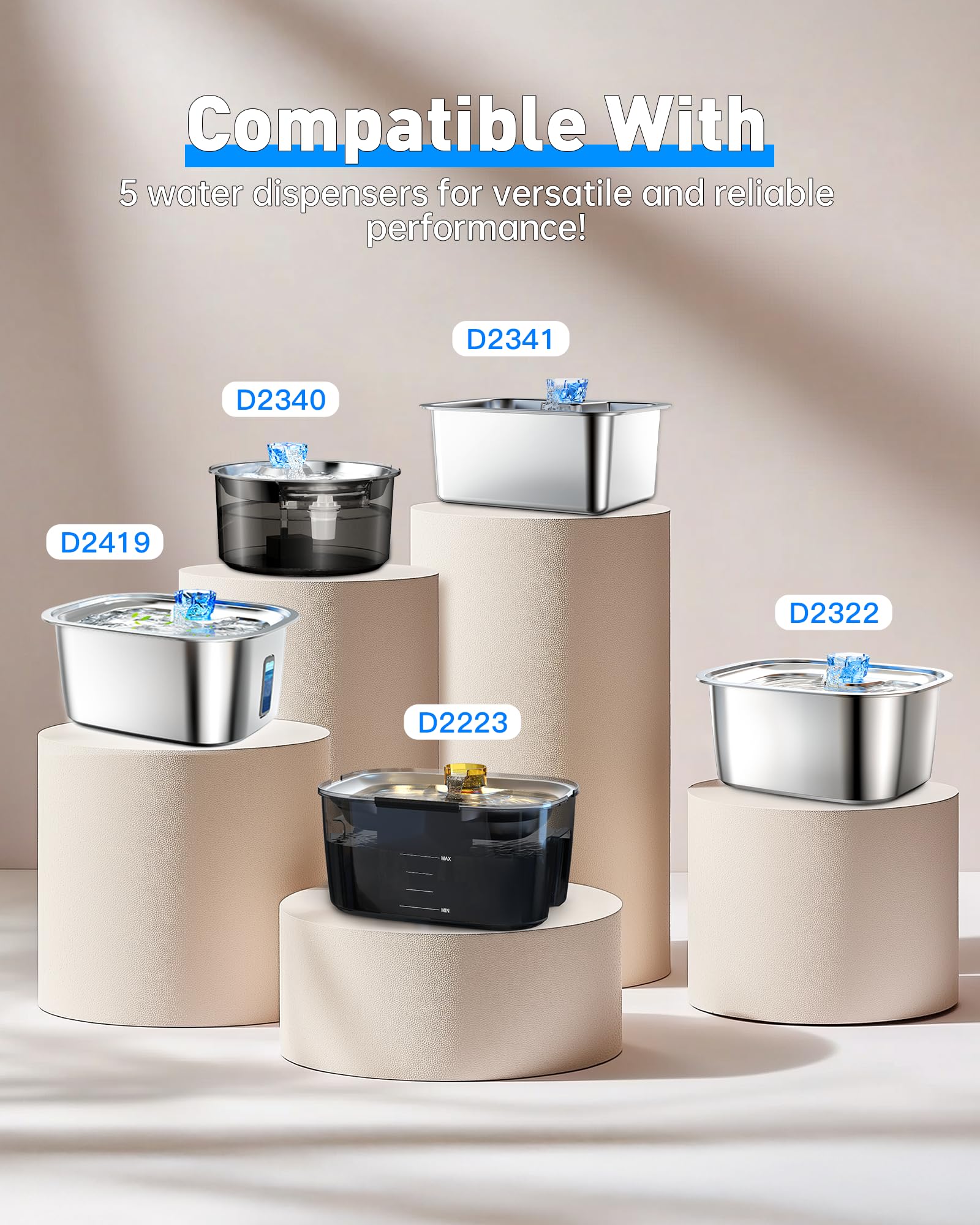 Dog Water Fountain Pump Replacement, Water Pump For Dog Water Fountain/Pet Water Bowl Dispenser