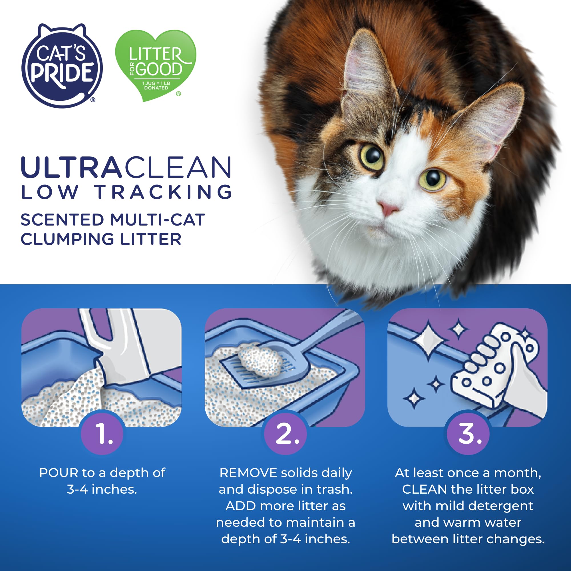 Cat'S Pride Max Power: Ultraclean Low Tracking Multi-Cat Clumping Litter - Keeps Paws & Home Clean - Up To 10 Days Of Powerful O