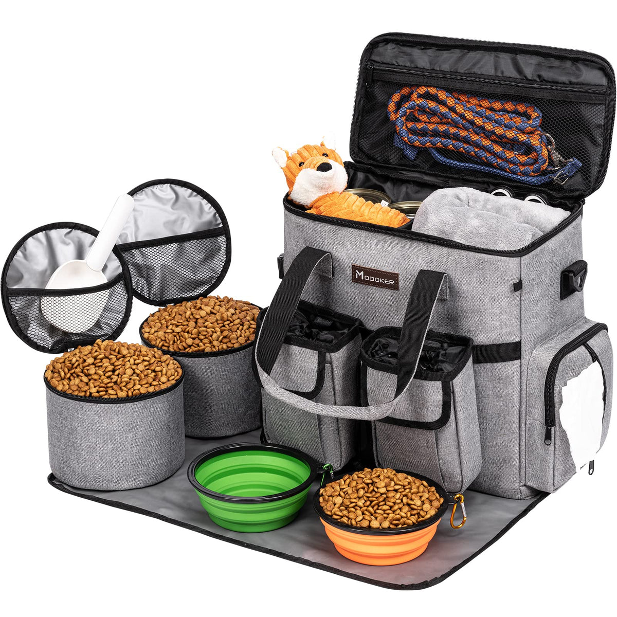 Airline Approved Dog Travel Bag With 2 Dog Treat Training Pouches, Dog Tote Organizer For Weekend Pet Travel Supplies & Accessor