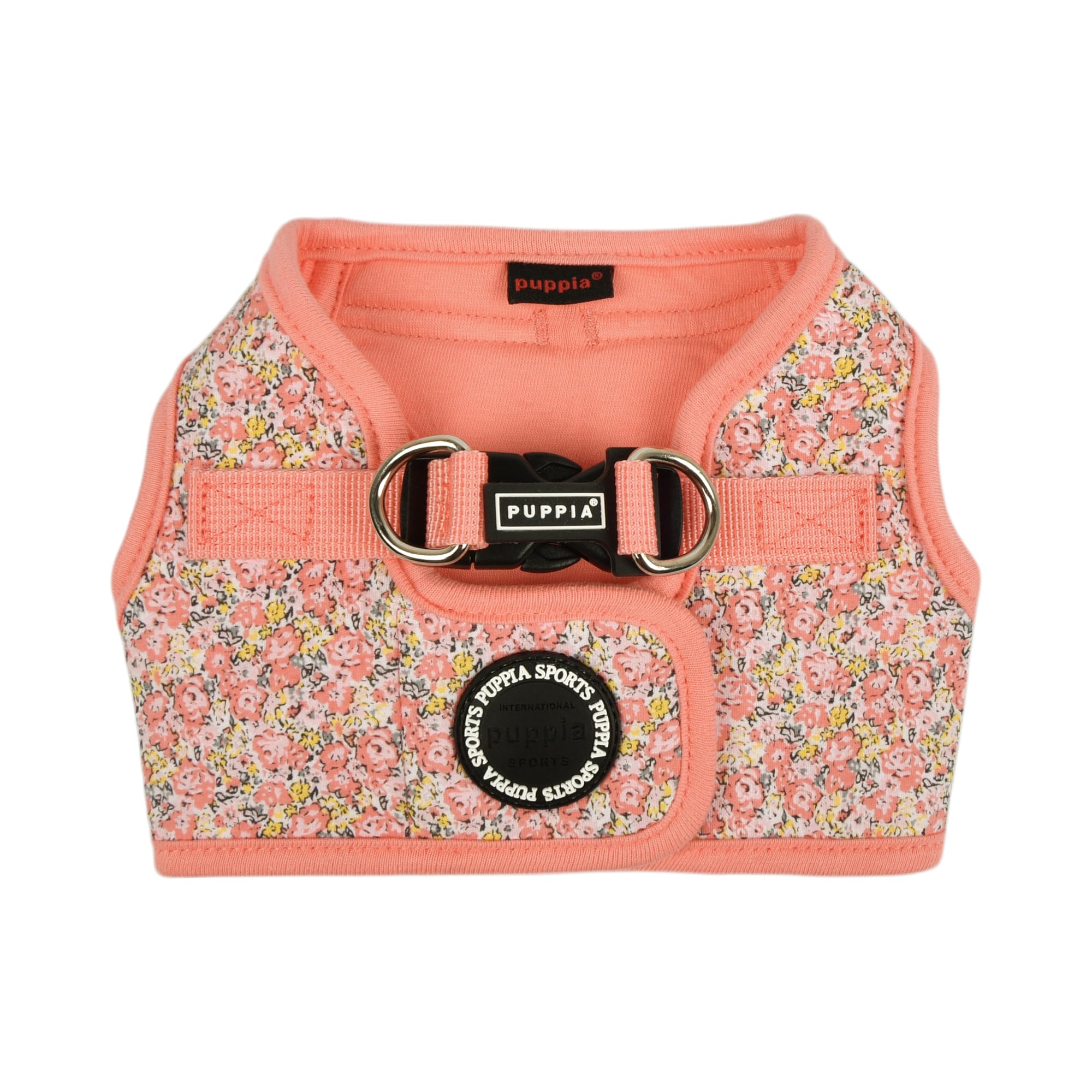 Puppia Kealoha Dog Vest Harness B (Step-In) Fashionable Flower Pattern Spring Summer Harness For Small And Medium Dogs, Pink, Sm