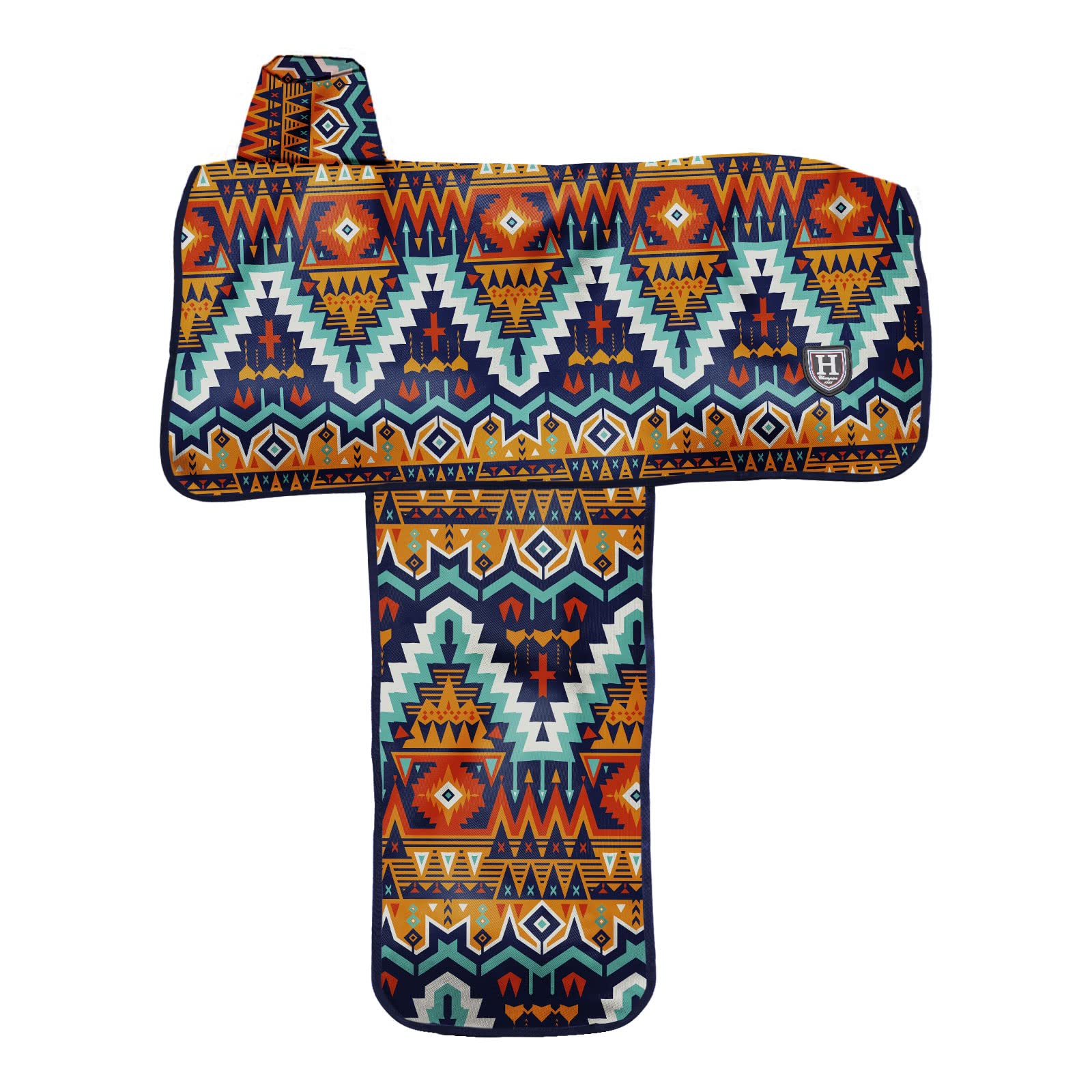 Harrison Howard Waterproof Western Saddle Cover - Tribal Vibe, Model WSCP0102, Stylish Prints for Pristine Saddle Protection