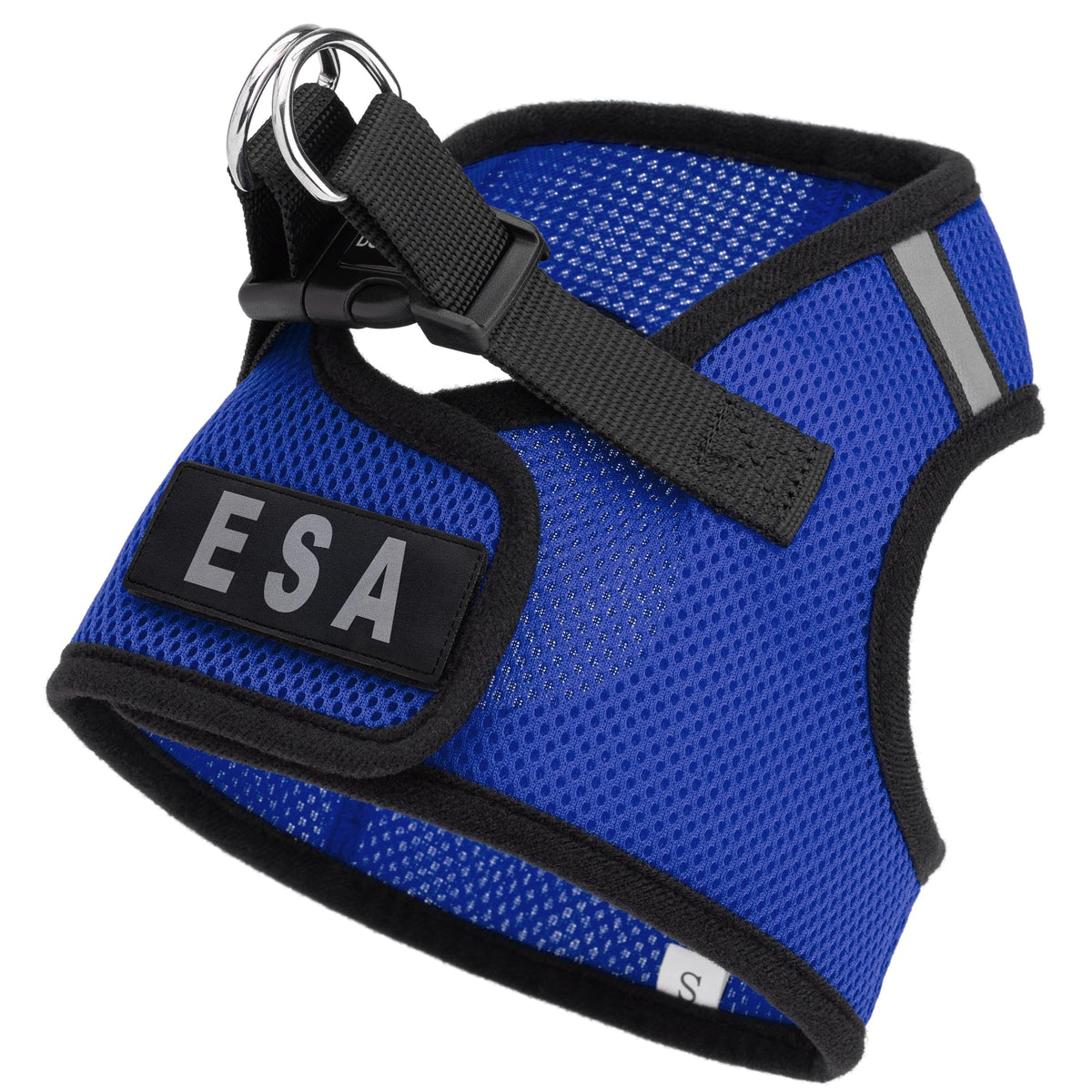 Dogline Boston Step In Mesh Dog Harness With Esa Patch No Choke Pet Vest Soft Gentle Padded Chest Halter For Puppies Small Medium And Large Dogs 16 To 18 Inches Girth Royal Blue