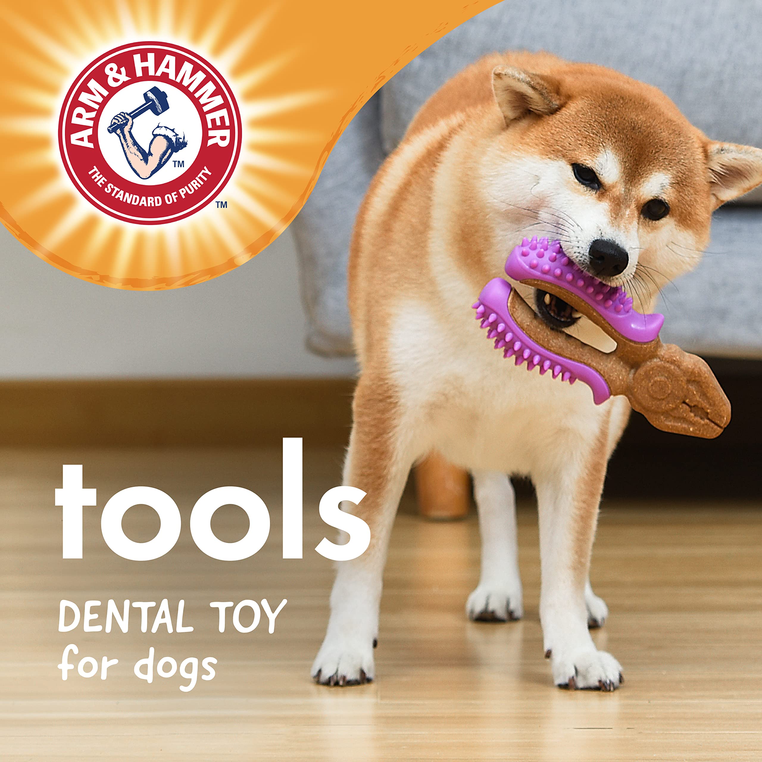 Arm & Hammer for Pets Chew Tools Collection: Wood Blend Pliers Chew Toy for Dogs | Compressed Wood Dog Chew Toys with Baking Sod