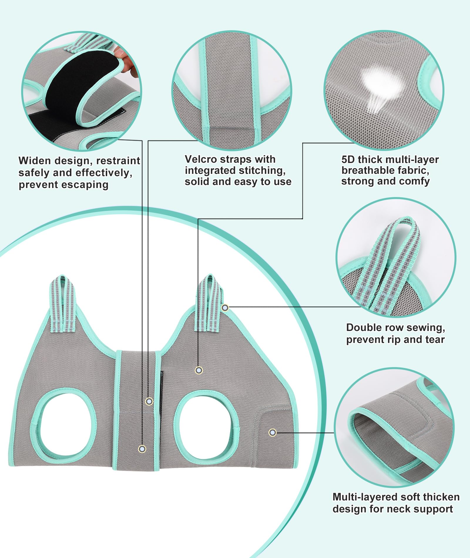 Kkiimatt Dog Grooming Hammock Harness, Xs Dog Hanger For Nail Trimming, Grey Dog Sling Nail Trimming,Dog Holder Grooming Restrai