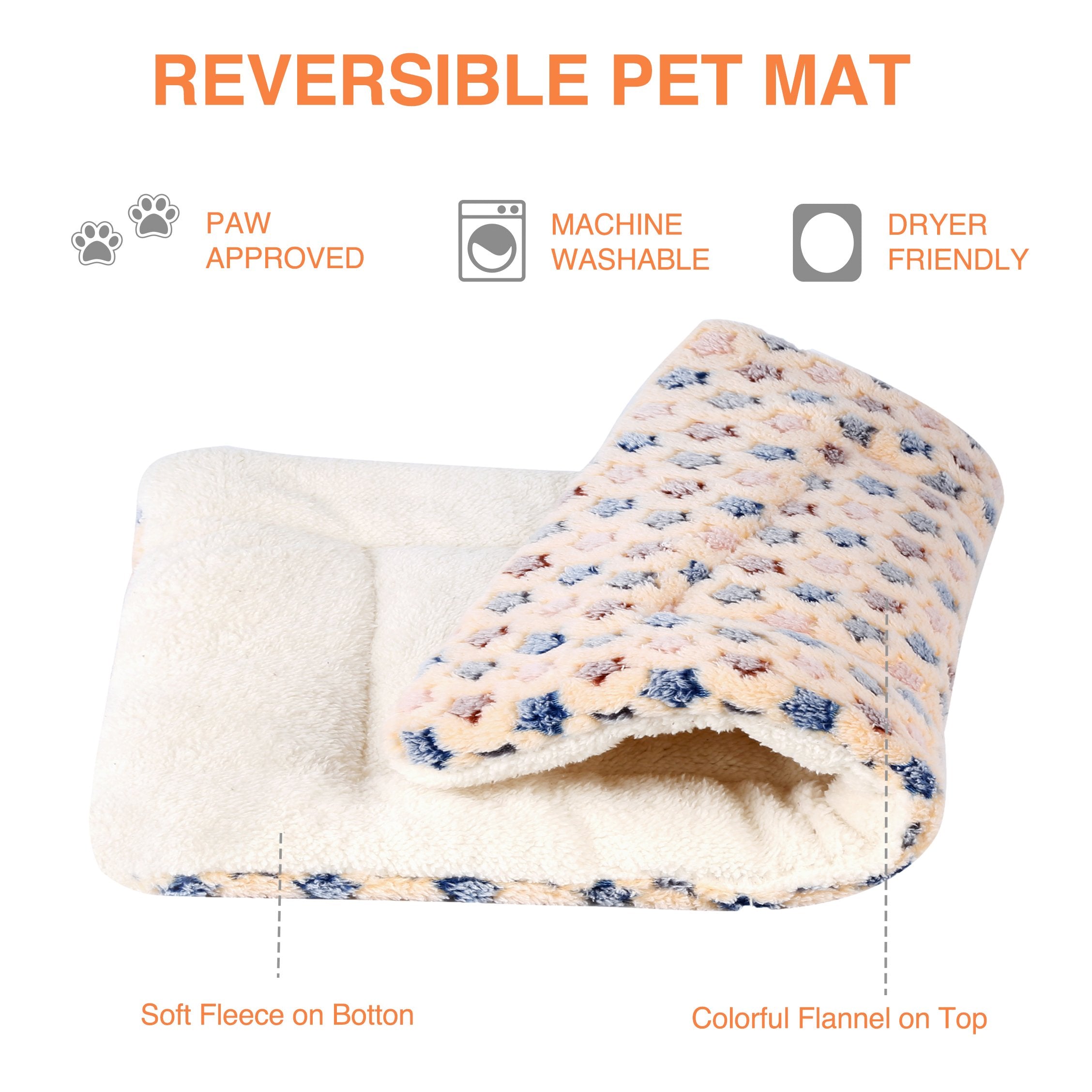Mora Pets Dog Bed Crate Pad Ultra Soft Pet Bed With Cute Star Print Washable Crate Mat For Large Medium Small Dogs Reversible Fleece Dog Crate Kennel Mat Cat Bed Liner 23 X 18 Inch Brown