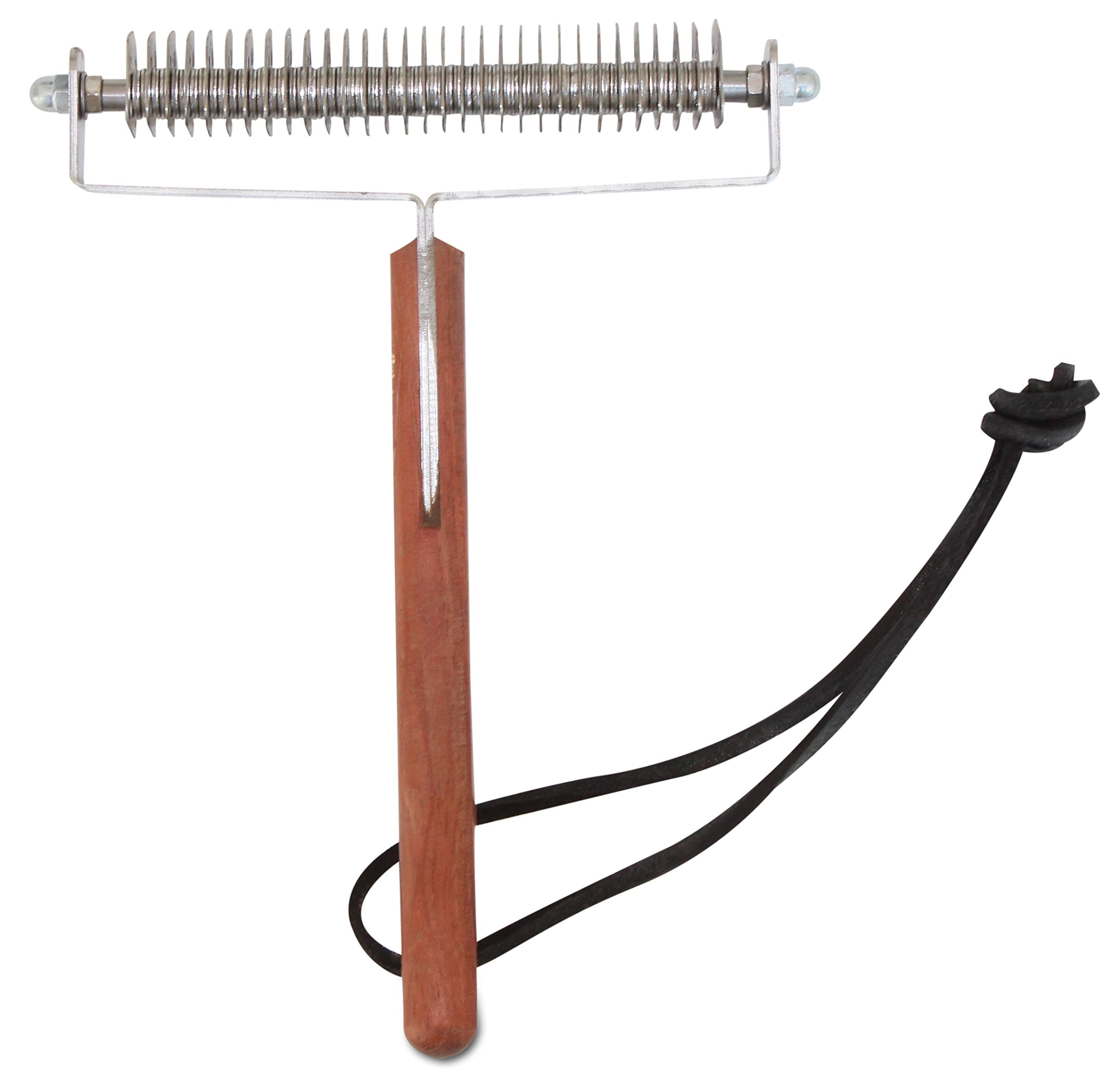 Mars Coat King Triple Wide Dematting Undercoat Grooming Rake Stripper Tool For Horses, Stainless Steel With Wooden Handle, Made In Germany, 30 Blade Heavy Coat