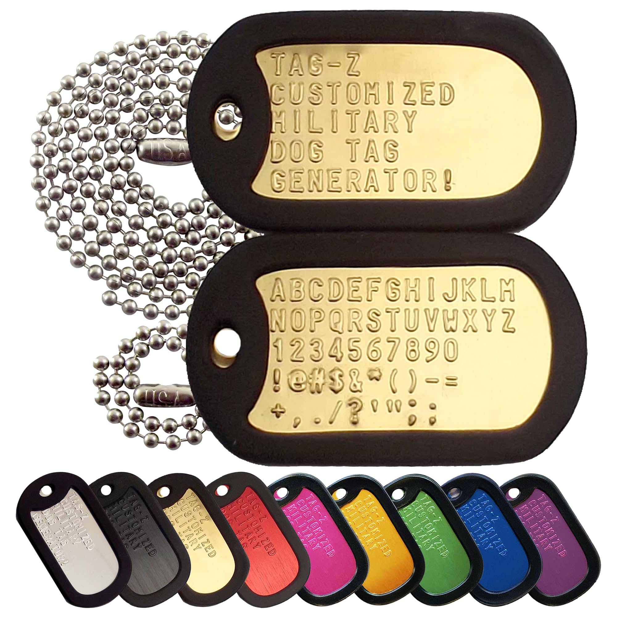 Personalized Military Dog Tags - Real Brass