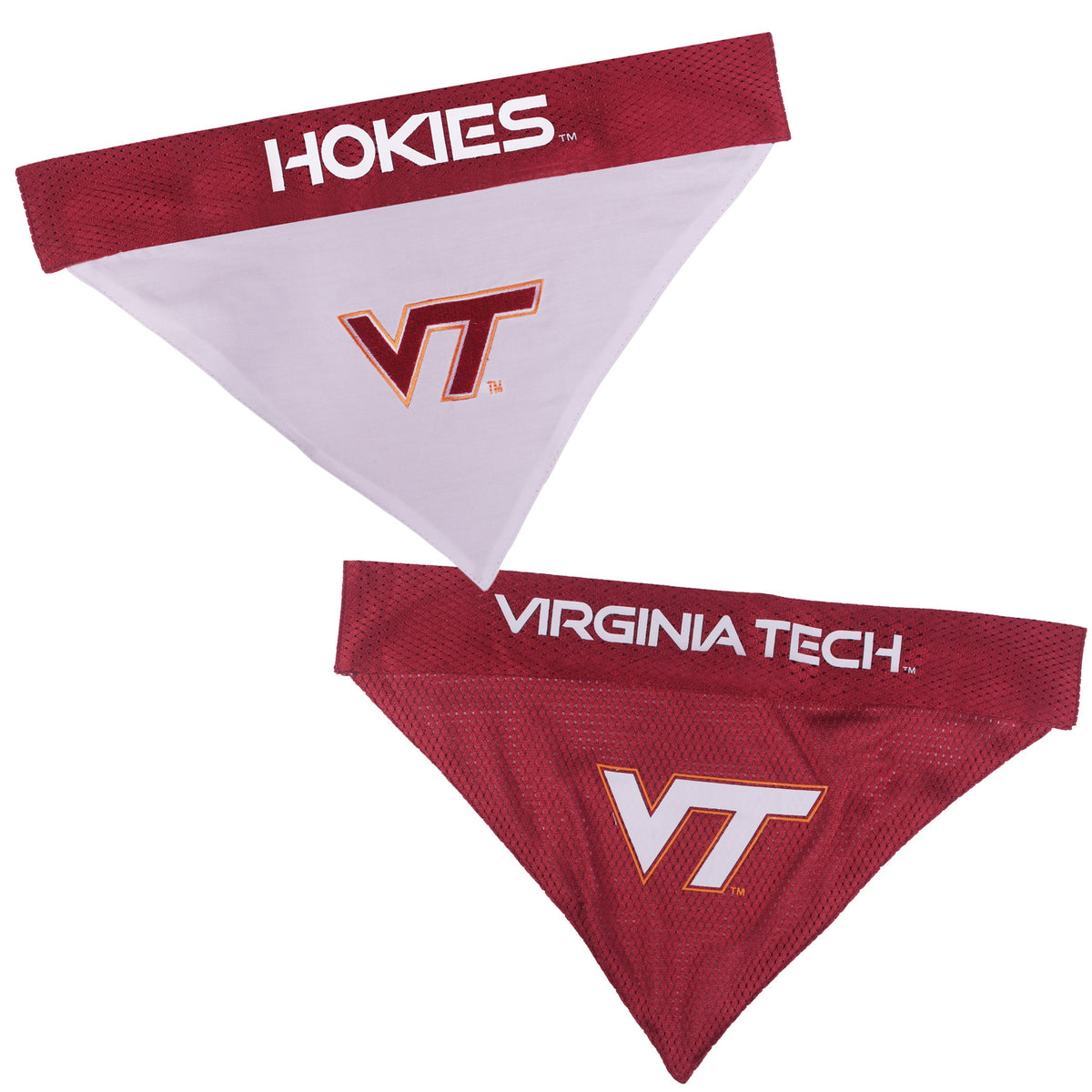 Pets First Collegiate Pet Accessories, Reversible Bandana, Virginia Tech Hokies, Large/X-Large