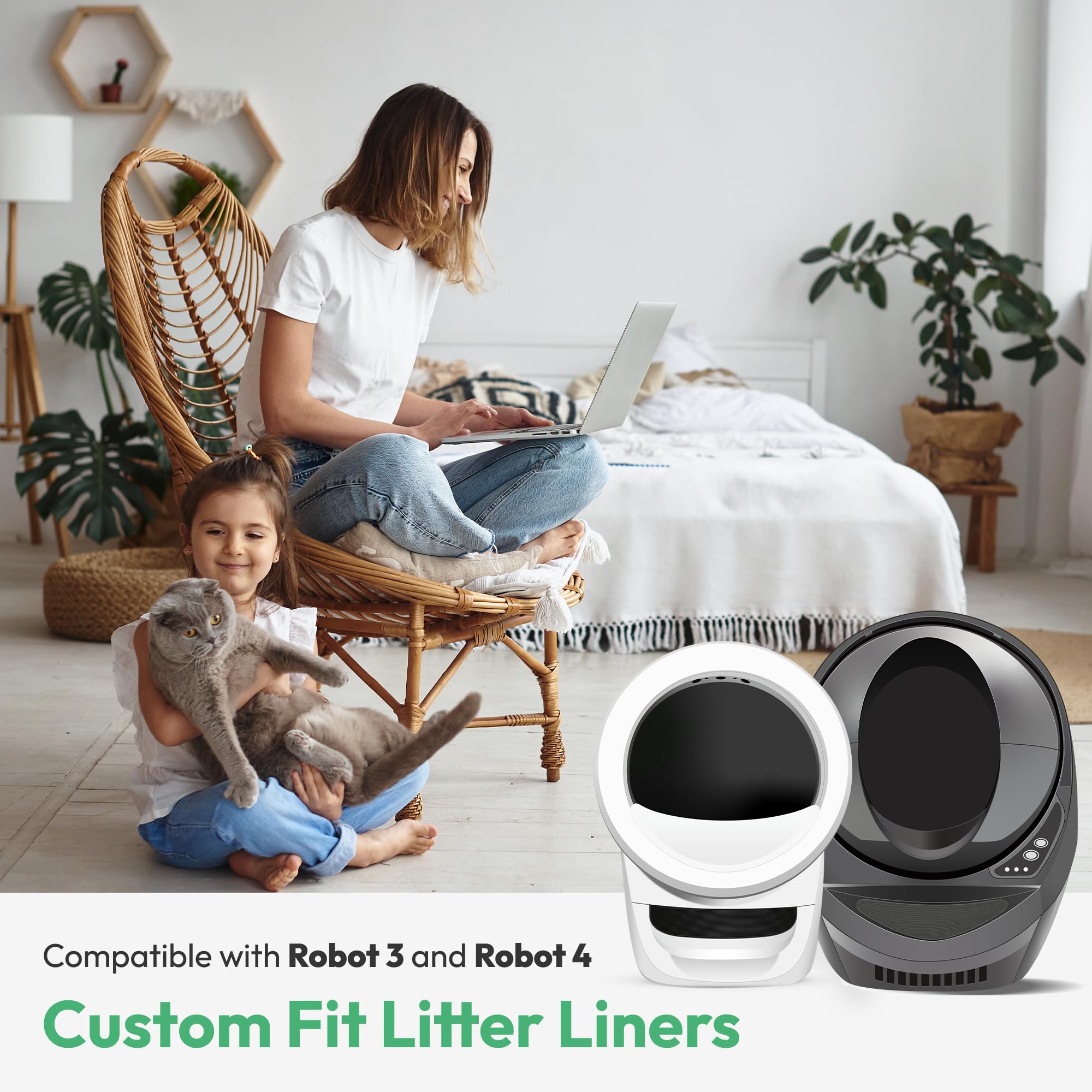 Amogogopet Waste Bags, Compatible With Litter Robot 4 & 3, 150 Pack Liners For Self Cleaning Litter Box, 9-11 Gallon Capacity, P