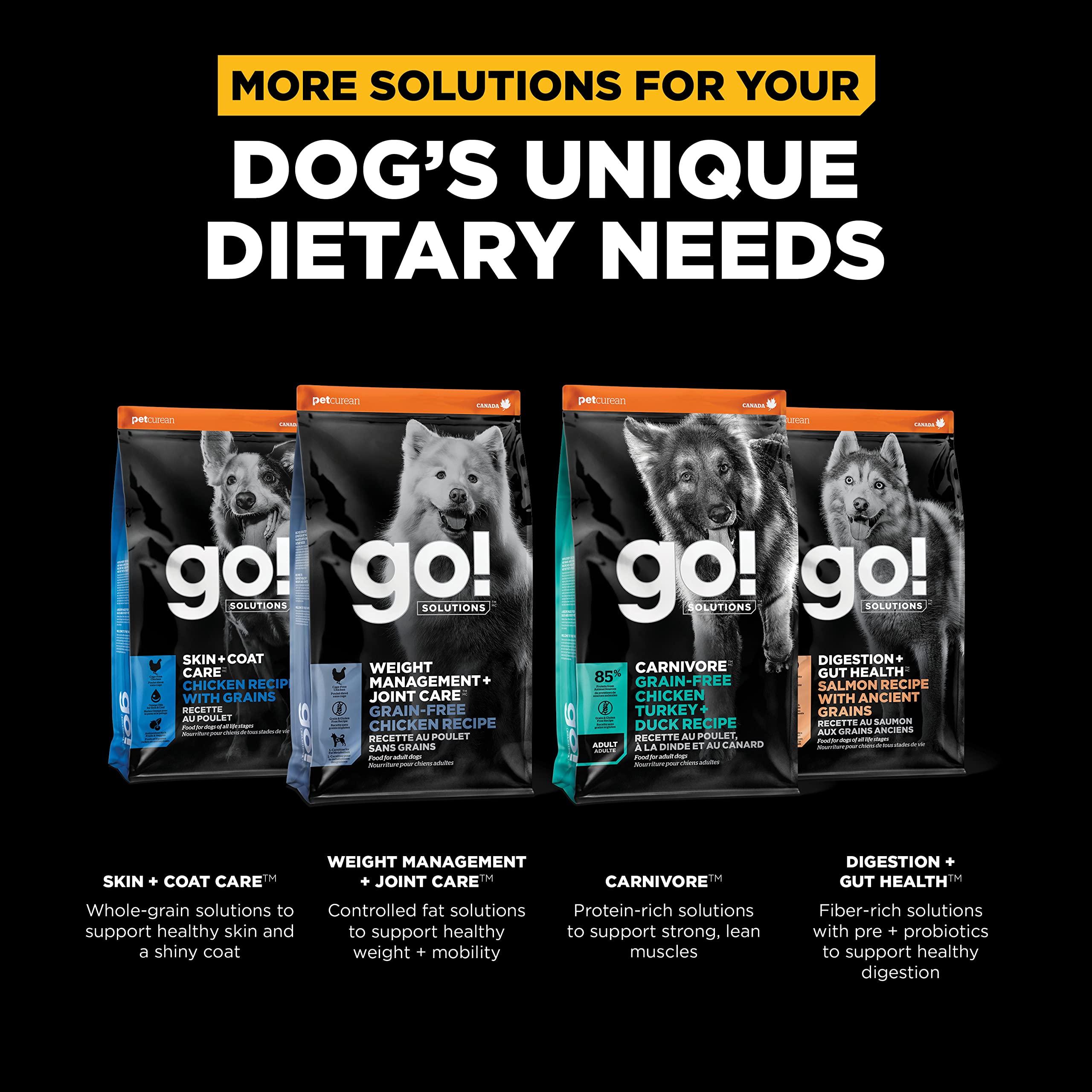 Go! Solutions Sensitivities Limited Ingredients, Grain-Free Dry Dog Food, Insect Recipe for Sensitive Stomach, 12 lb Bag