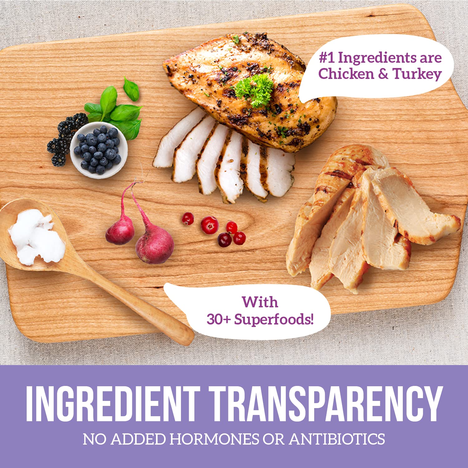 Health Extension Grain Free Chicken & Turkey Dry Dog Food (4 lb / 1.81 kg) - Whole Foods Ingredients Formula with a Blend of Tur