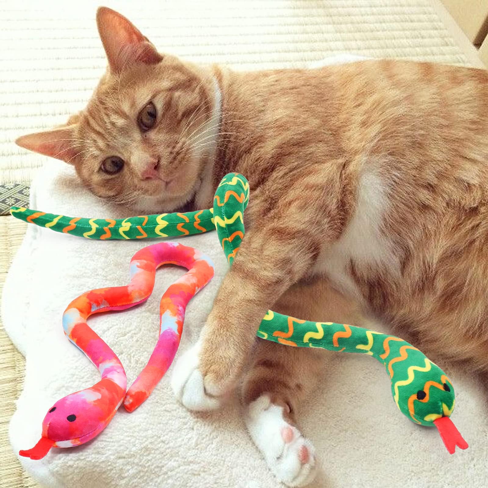 Ciyvolyeen Snake Catnip Toys Kitten Supplies Interactive Catnip Toys For Indoor Cats Snakes Cat Toy Novelty Gift For Cat Lovers