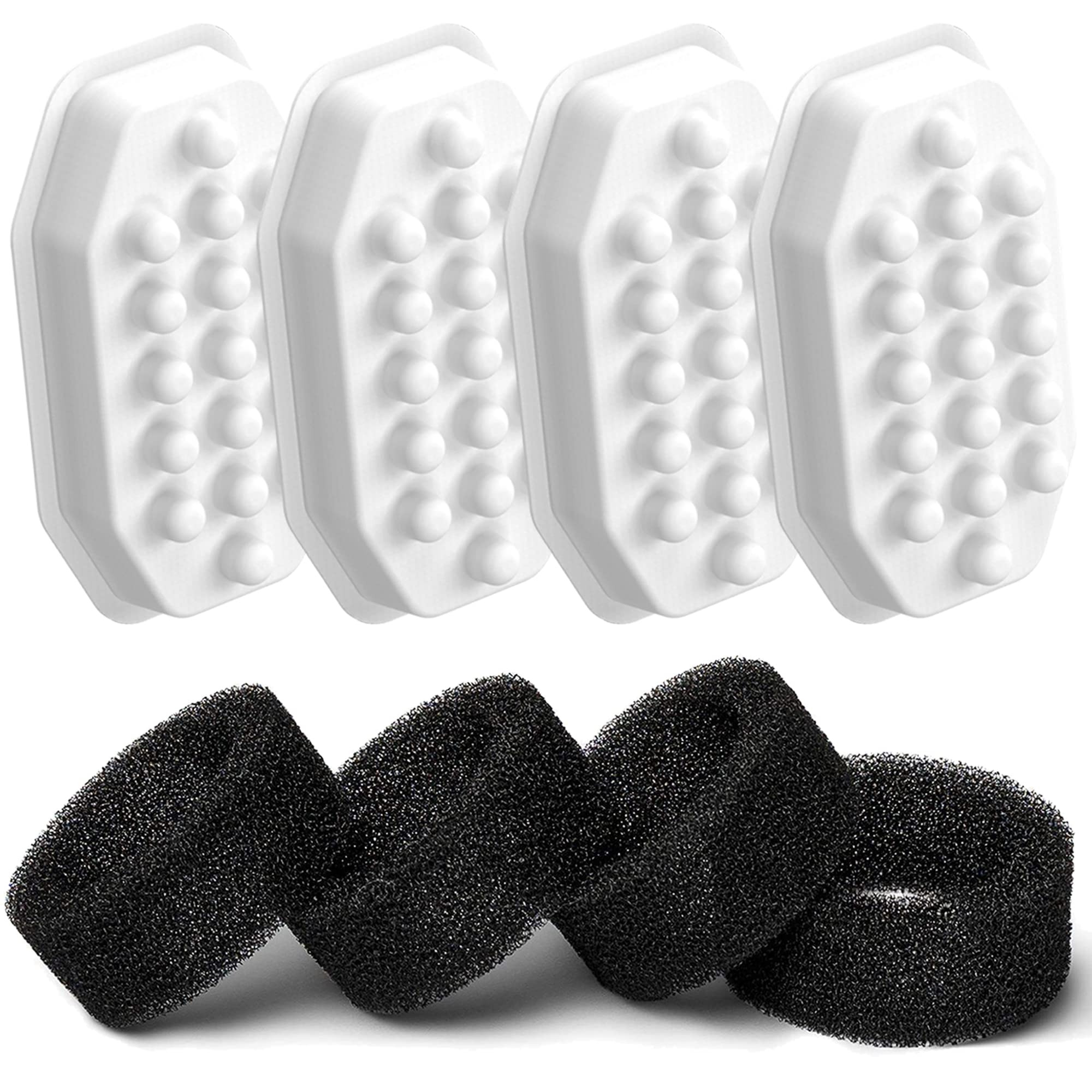 Rellaty Official Cat Water Fountain Filters Replacement & Pre-Filter Sponges for 3.2L/108oz Automatic Pet Fountain Dog Water Fou