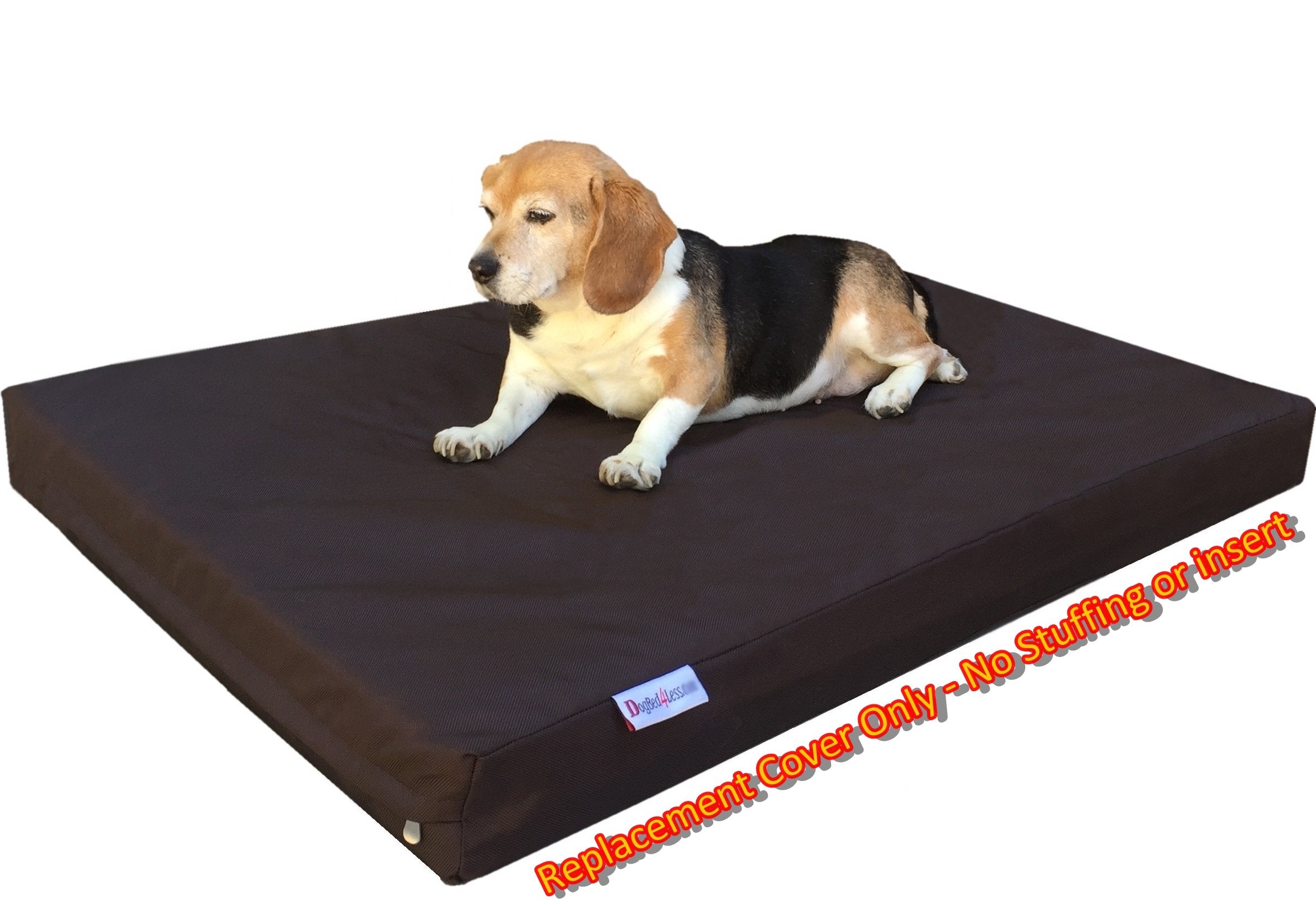Dogbed4Less Small Medium 1680 Ballistic Heavy Duty Dog Pet Bed External Zipper Duvet Cover - Replacement Cover Only, 35X20X4 Inc
