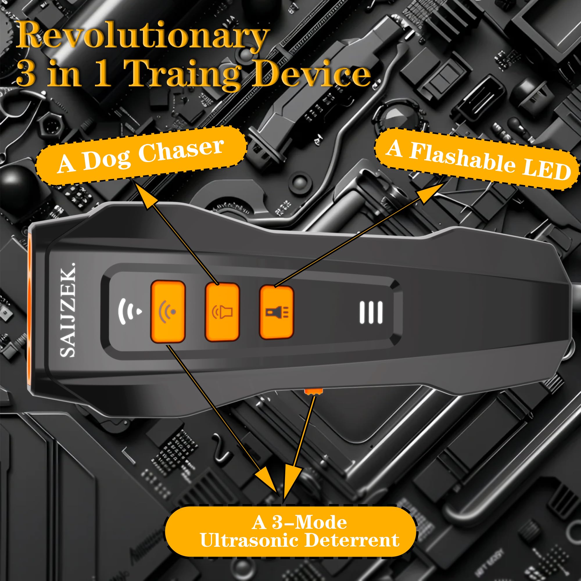 Ultrasonic Dog Trainer G2 | 3-In-1 Bark Deterrent Training Device | Anti Barking Silencer | Barks No More Devices | Stop Control