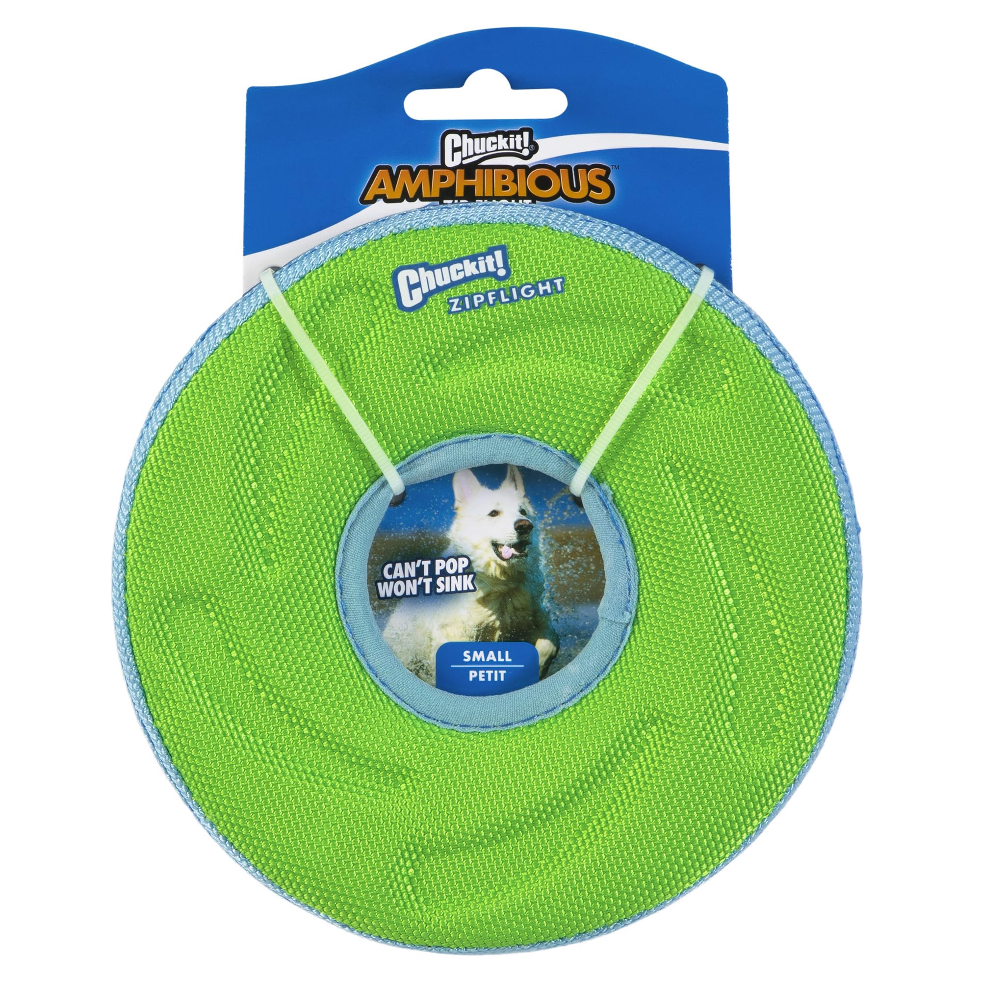 Chuckit! Zipflight Flying Disc Dog Toy, Small (6''), Orange And Blue