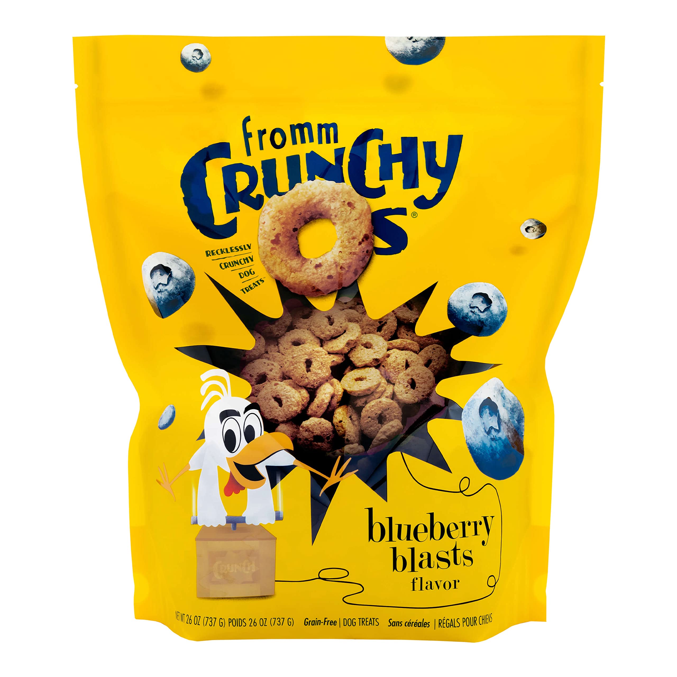 Fromm Crunchy Os Blueberry Blasts Dog Treats - Premium Crunchy Dog Treats - Chicken Recipe - 26 oz