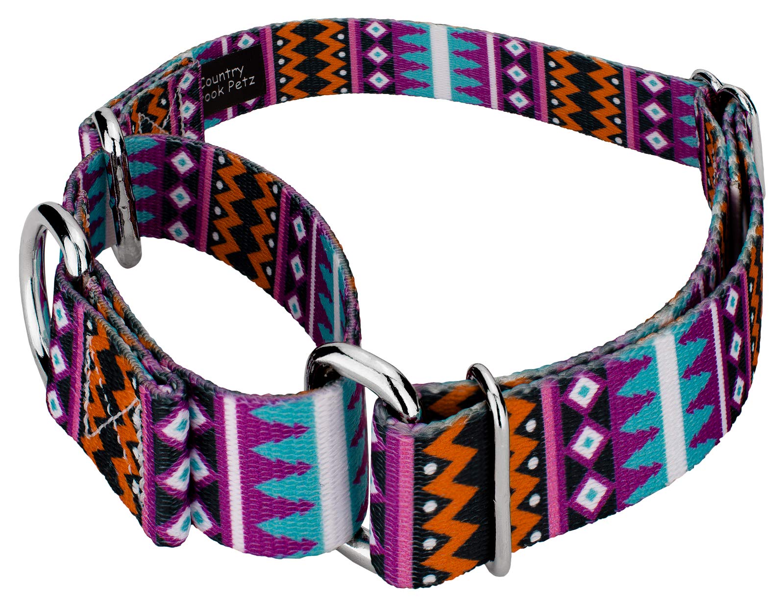 Country Brook Petz - Santa Fe Martingale Dog Collar - Country And Western Collection Featuring Rustic Designs (1 Inch, Extra Lar