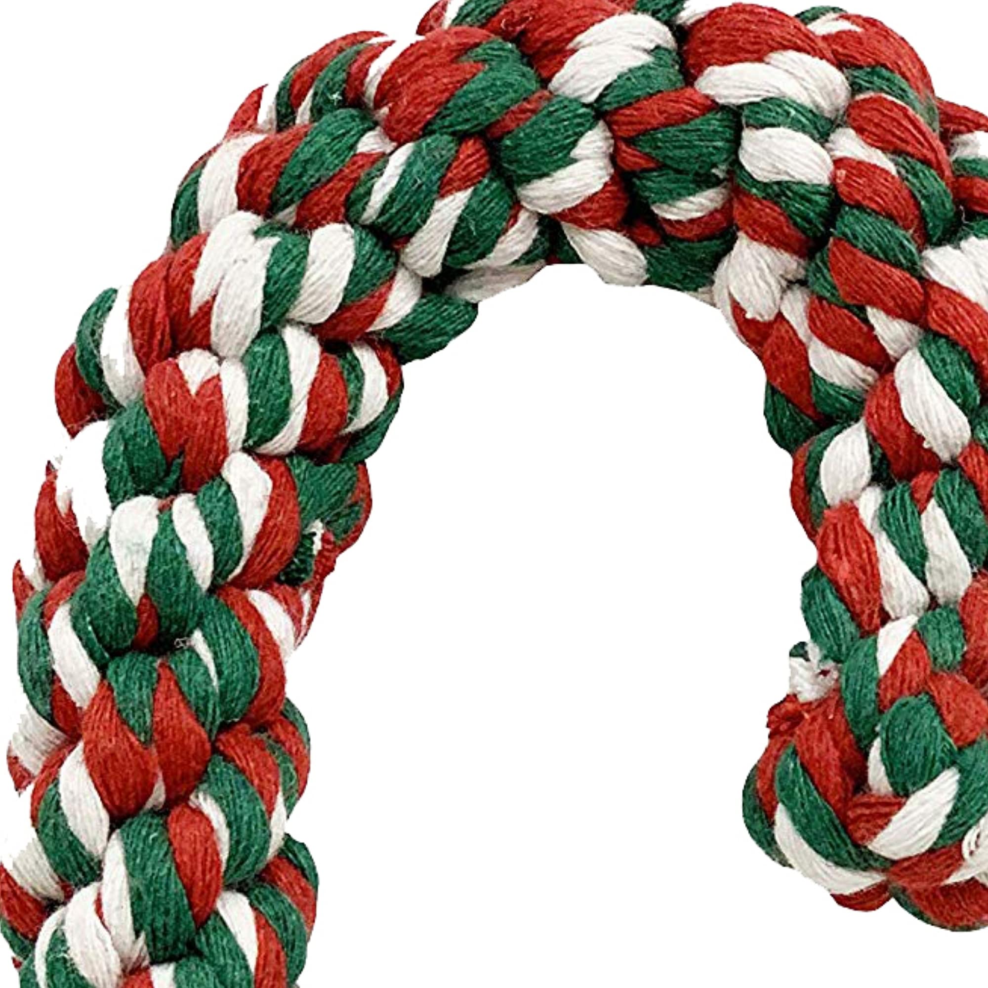 Midlee Candy Cane 8' Rope Dog Toy
